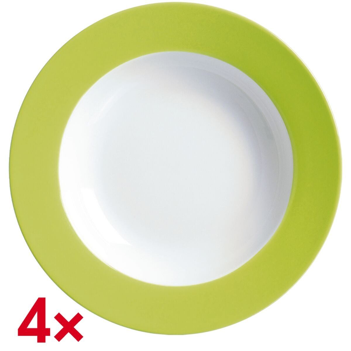 Ritzenhoff & Breker Suppenteller Doppio, (4 St), Ø 22 cm, spülmaschinen- und mikrowellengeeignet