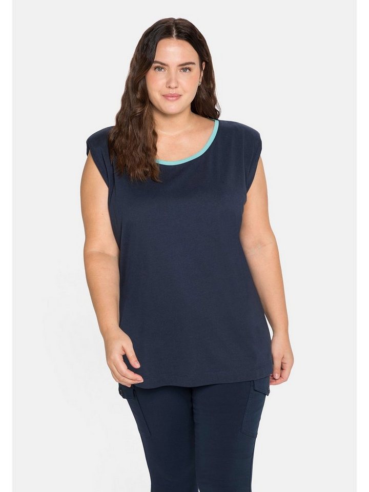 T-Shirt Sheego mit Größen Schultern betonten Große