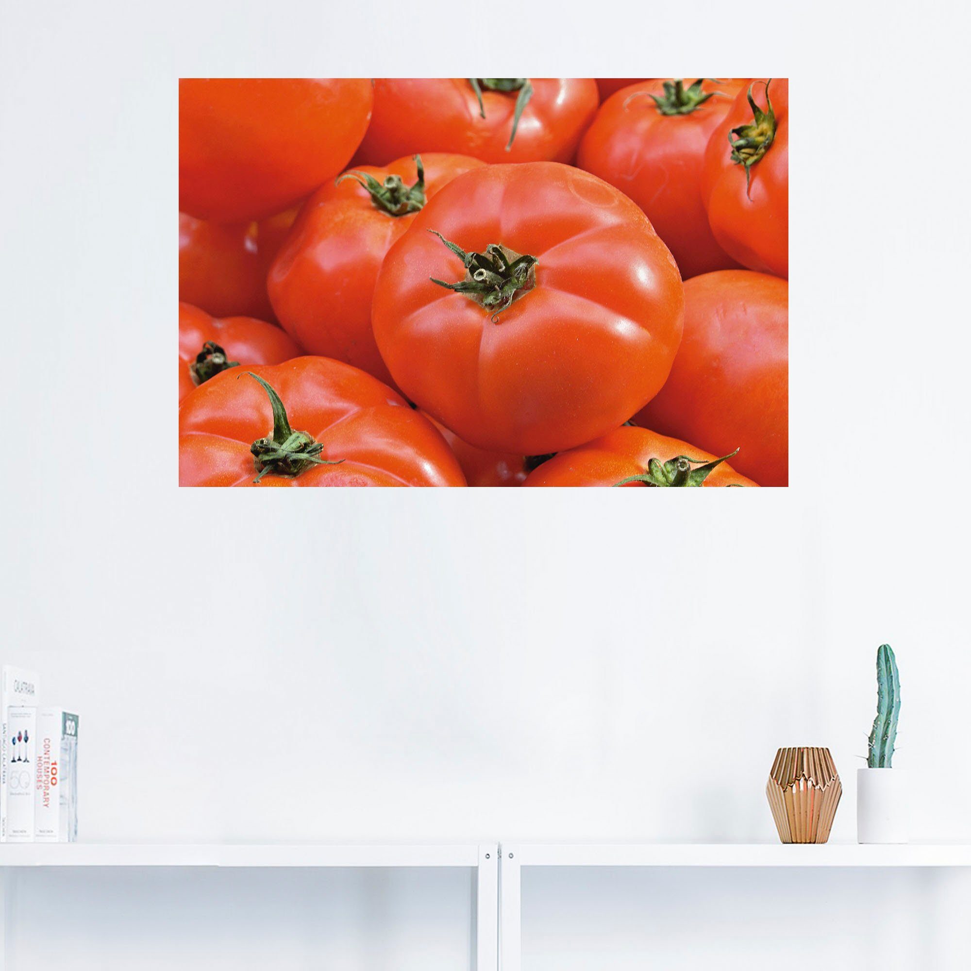 Größen in Wandbild Alubild, Rote oder Poster versch. als Lebensmittel Leinwandbild, St), Artland Tomaten, (1 Frische Wandaufkleber