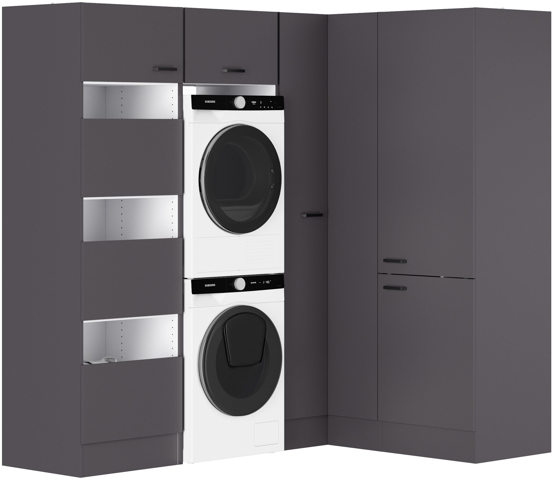 OPTIFIT Mehrzweckschrank-Set OPTImulti, Stellmaß 213,2x150 cm, cleveres Wäschesystem, Schrankinnenausstattung