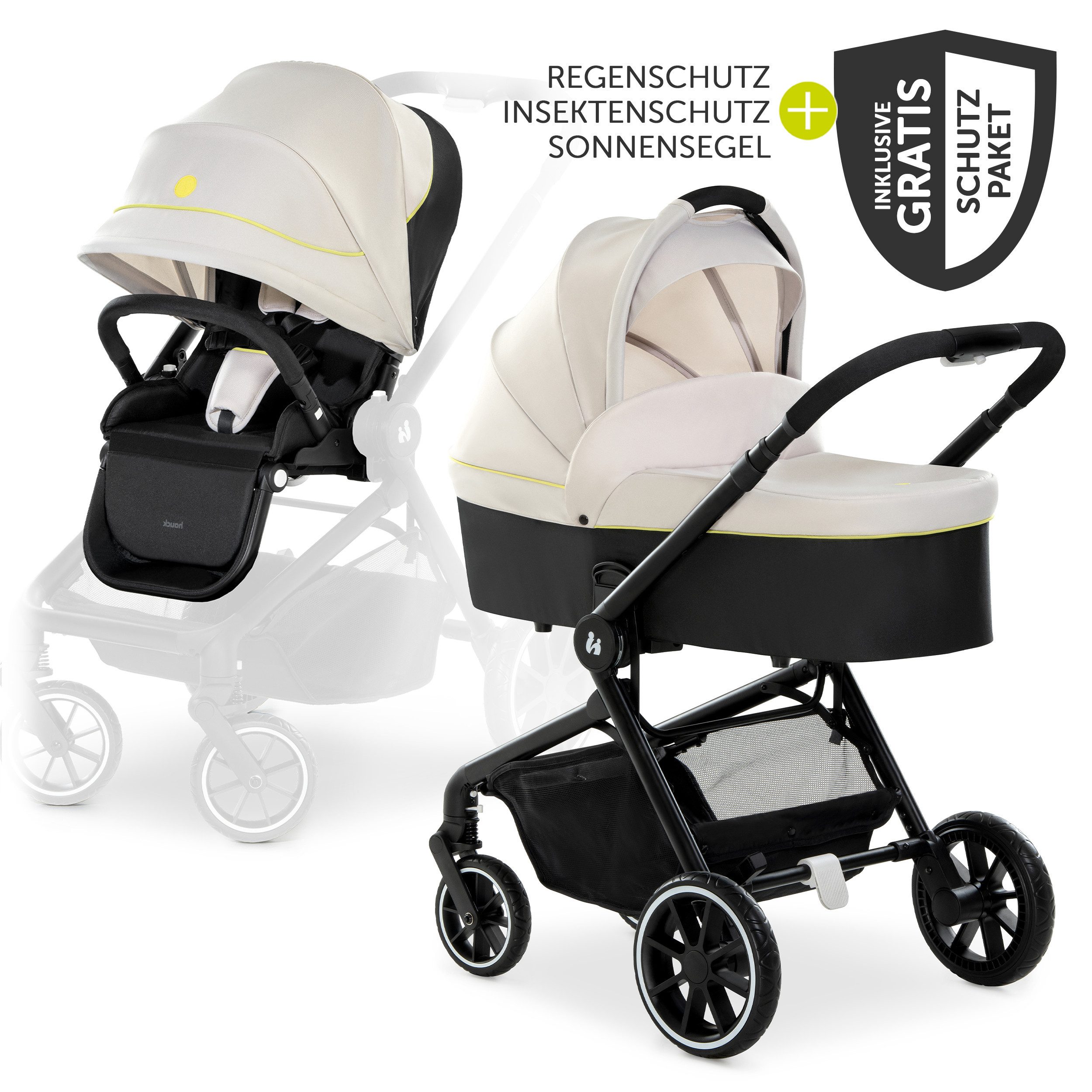 Kombi-Kinderwagen Move so Simply - Beige Neon