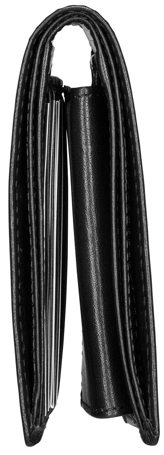 Red Baron Geldbörse Geldbeutel Leder Braun RB-WT-004-03, Kreditkartenfächer, Münzfach mit Druckknopf