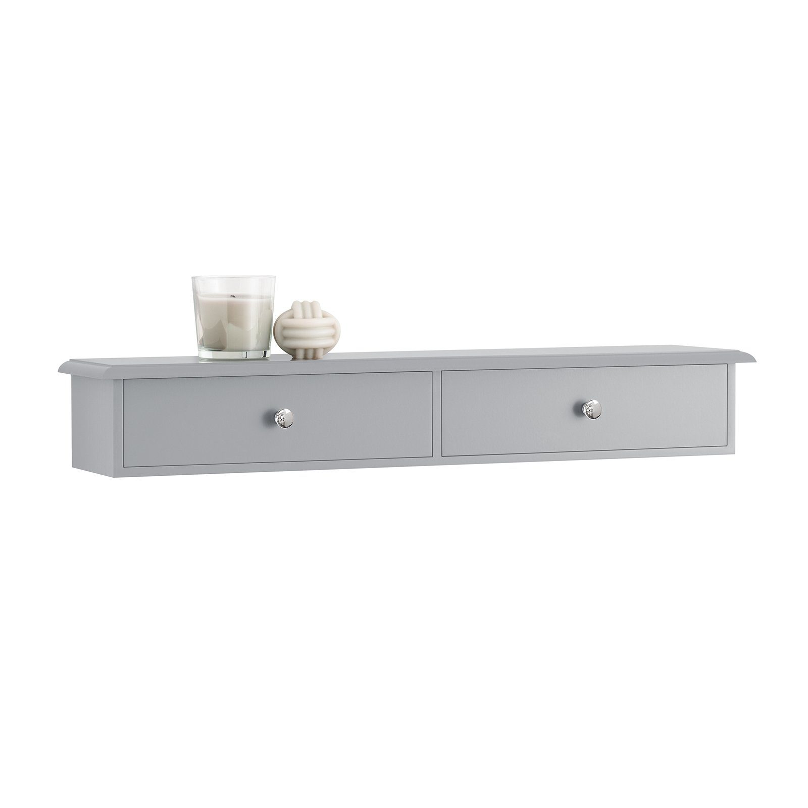 SoBuy Hängeschrank FRG43, Wandschrank mit 2/3 Schubladen, Badezimmerschrank Wandgarderobe mit Schubladen Hängeschrank Wandregal Hängeregal