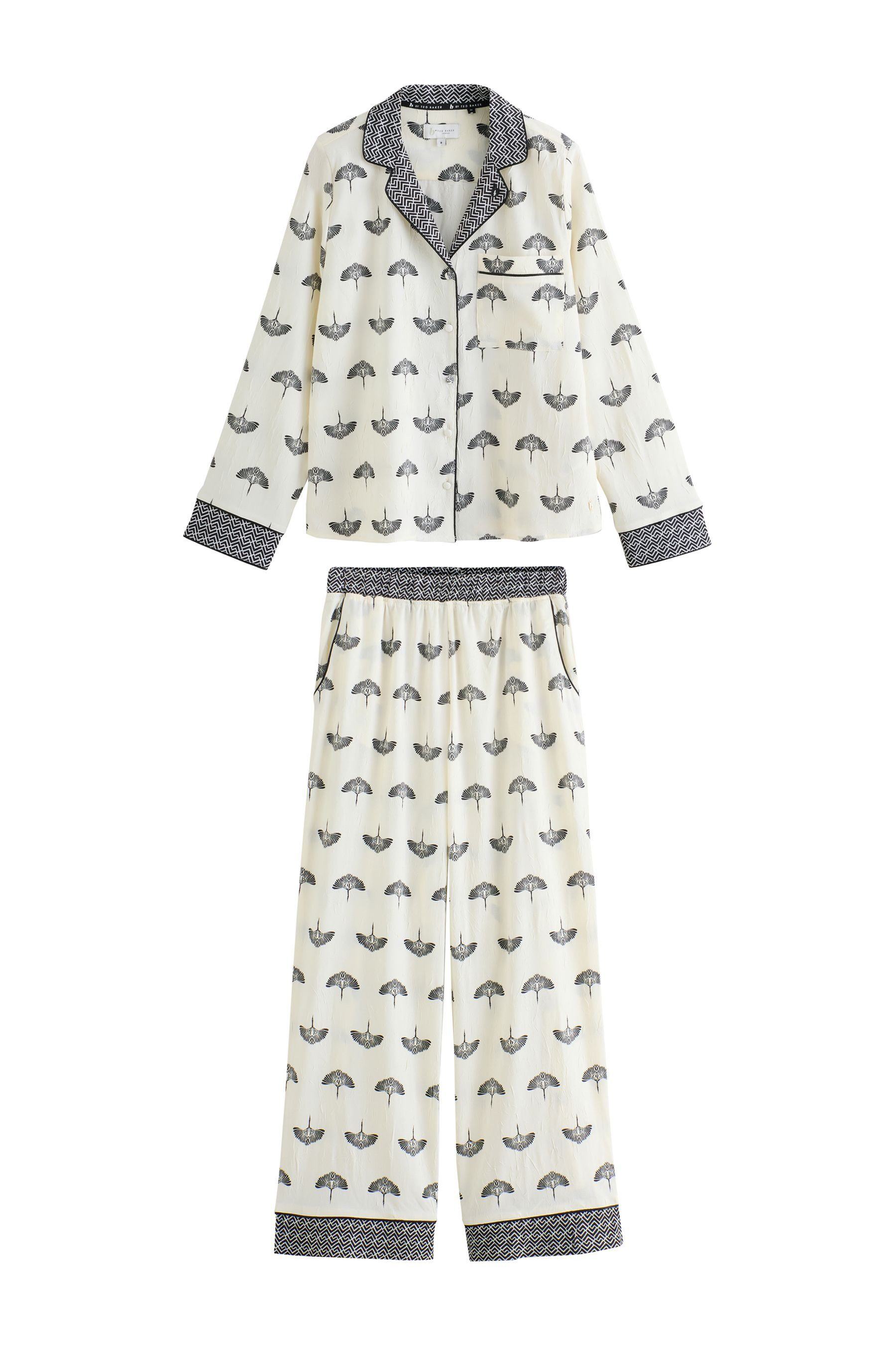 Pyjama B By Ted Baker Satin-Schlafanzug in Knitteroptik