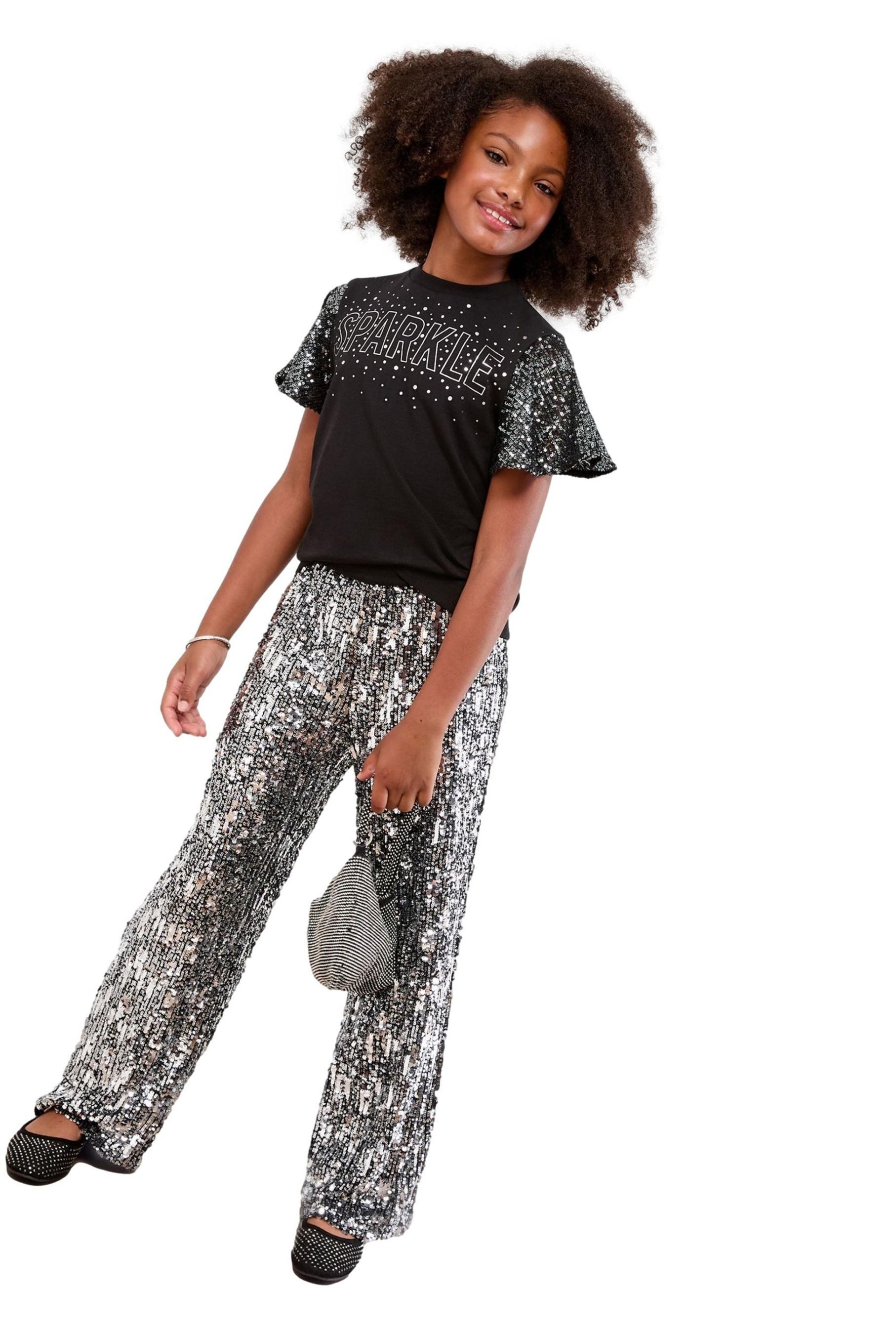 Paillettenshirt Lipsy Glitzerndes Pailletten-Weihnachtsoberteil