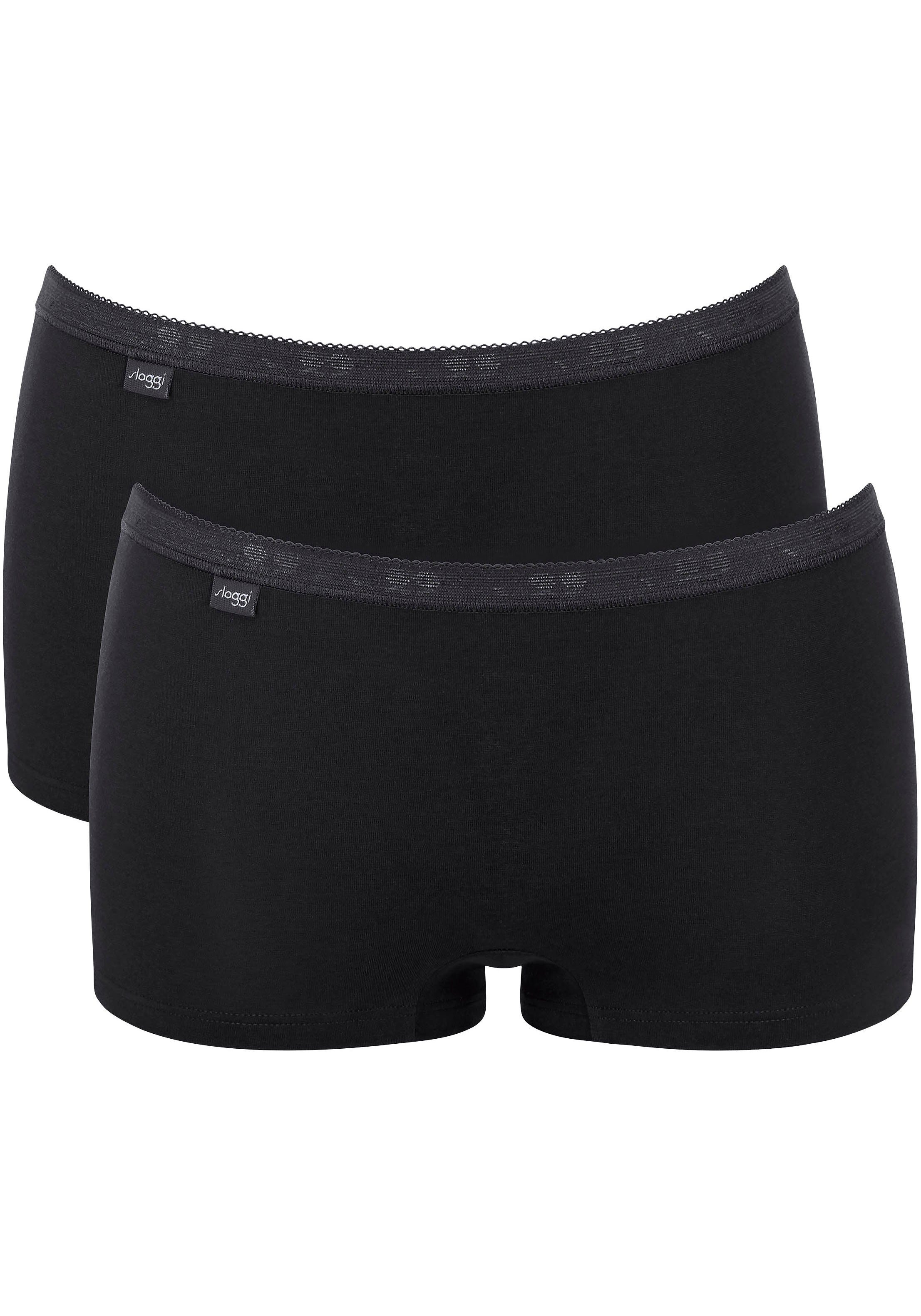 Sloggi Panty Basic + (Packung, 2-St) Short mit kleinem sloggi-Flag black