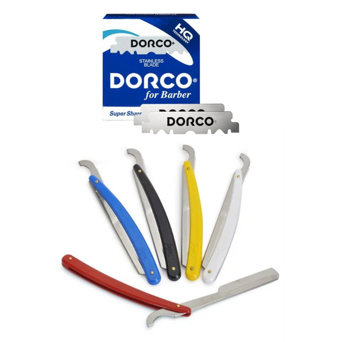 Dorco Rasierklingen SET Dorco Rasierklingen 100er Pack + 1 Stück Rasiermesser - Rasierset, 2-tlg.