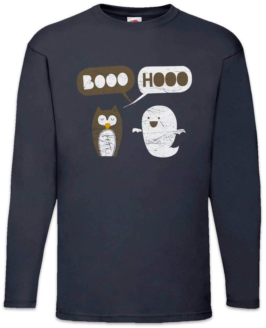 Langarmshirt Booo Hooo Langarm T-Shirt Spectre Owl Eule Uhu Gespenst Geist Cute