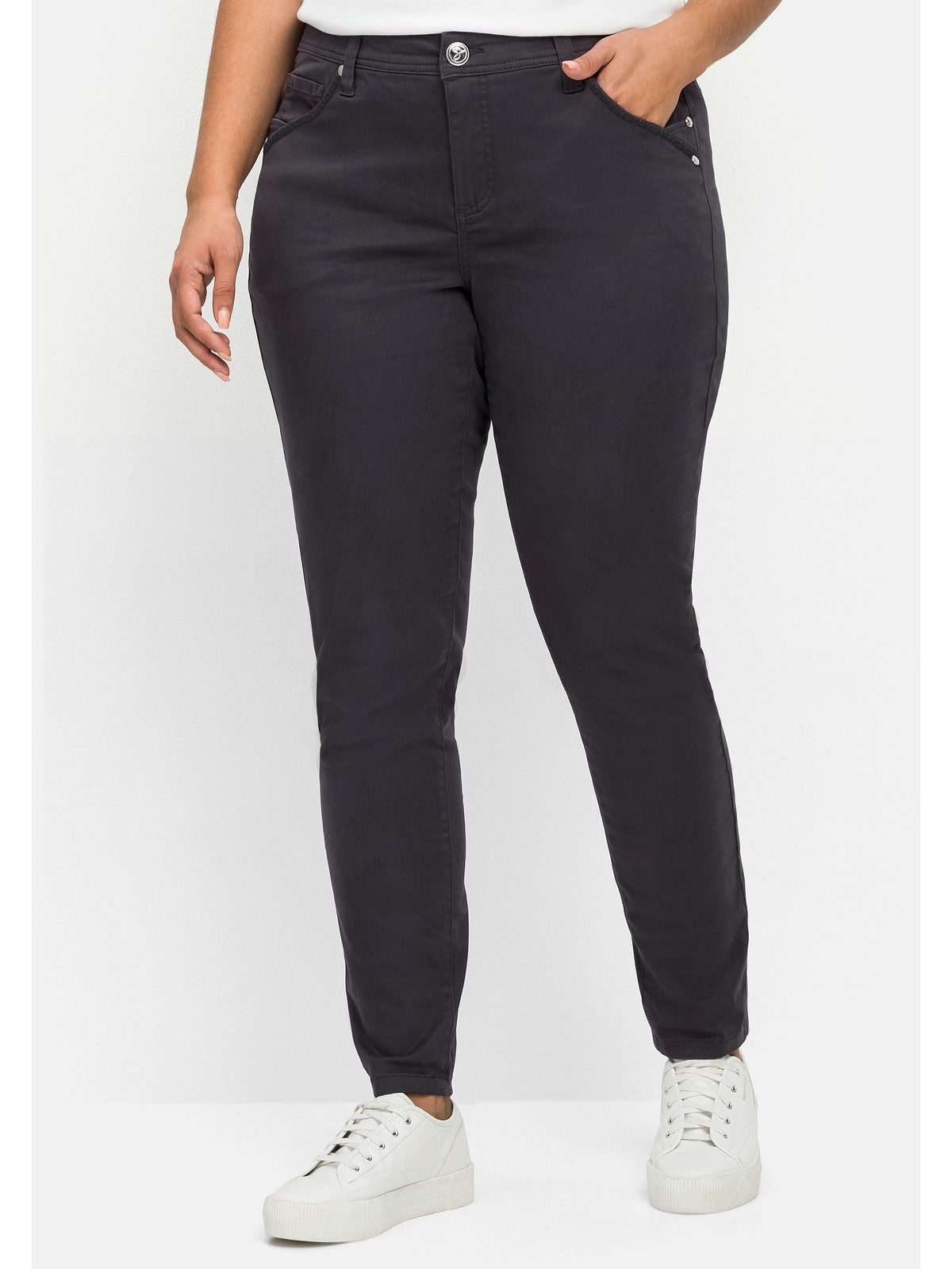 Sheego Stretch-Hose Große Größen für schmale Beine und mehr Bauch