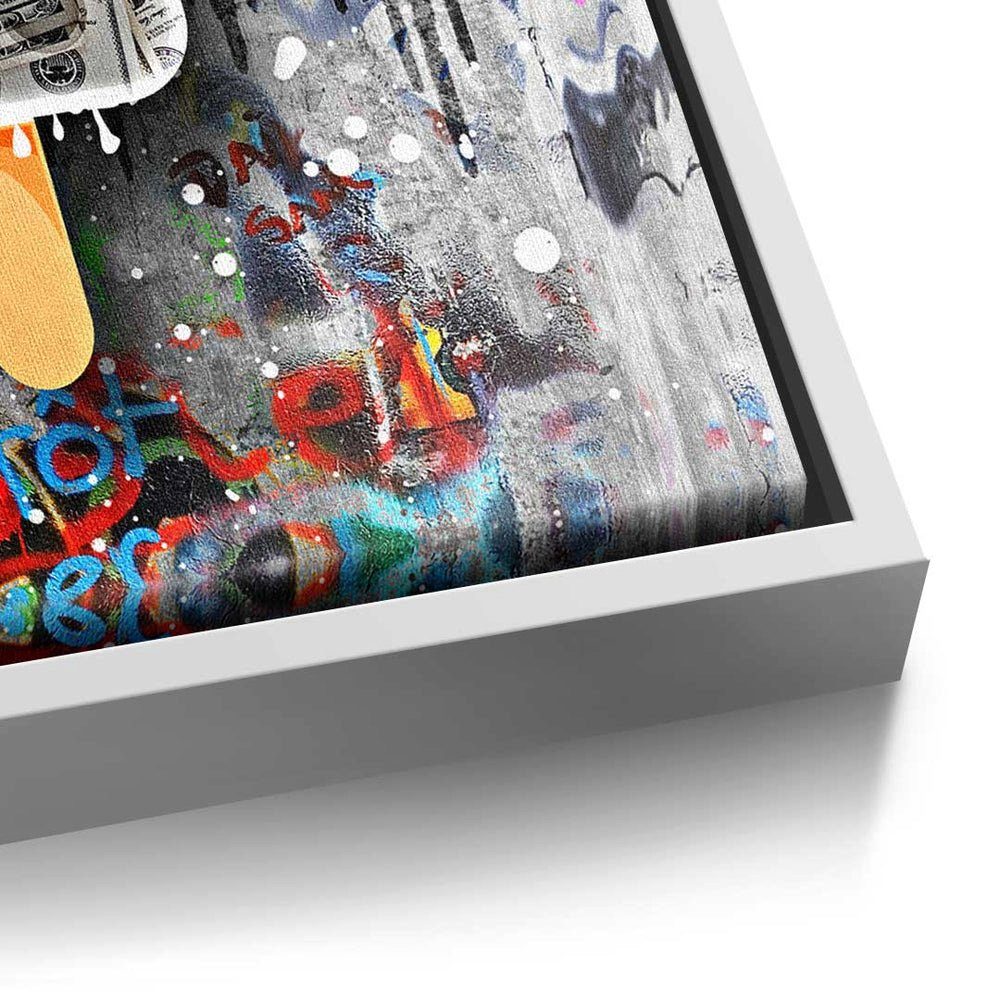 Leinwandbild Art - Graffiti Leinwandbild, Ice Rahmen Pop - Premium Motivationsbild - ohne DOTCOMCANVAS®