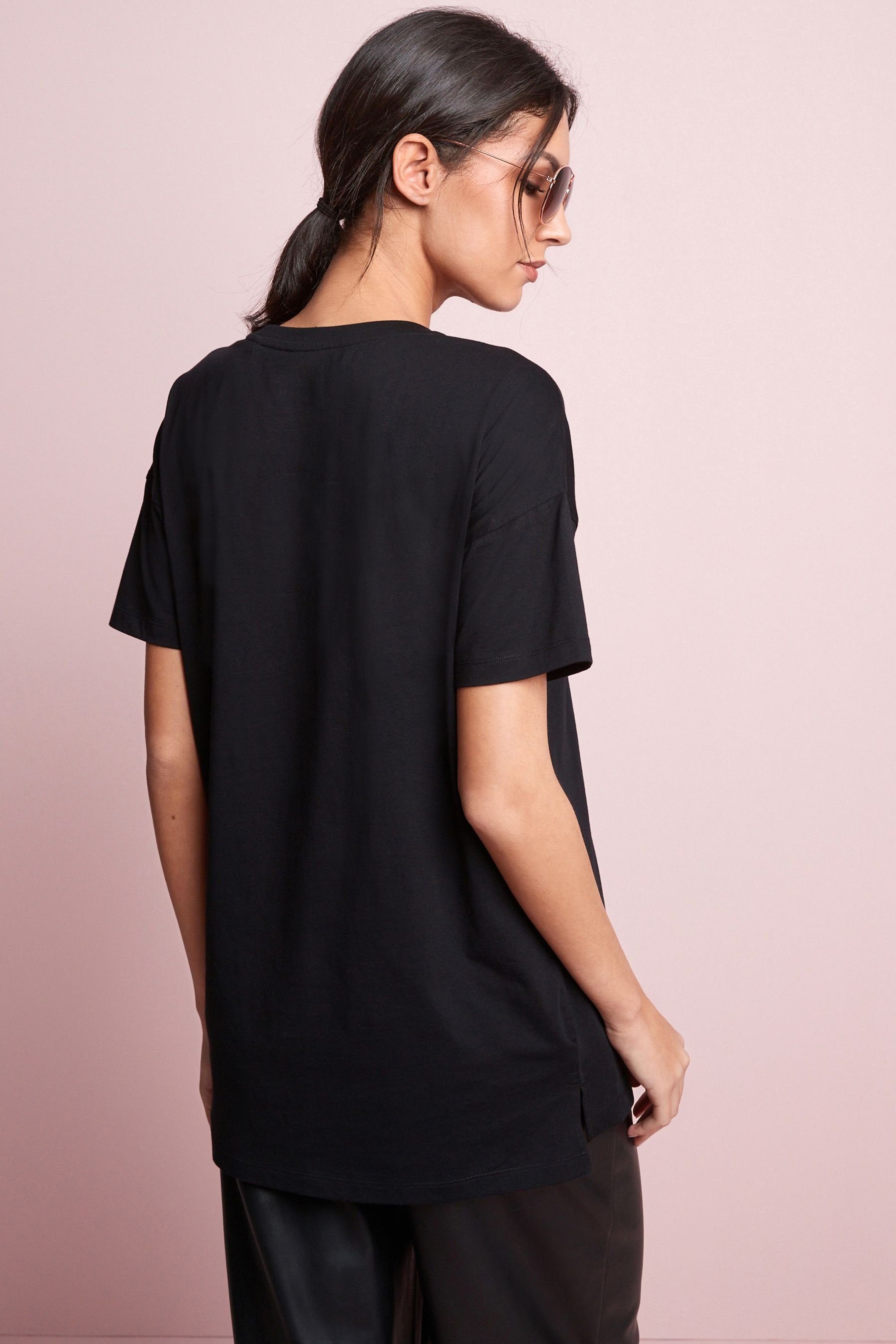 Next Black (1-tlg) Oversize-T-Shirt T-Shirt