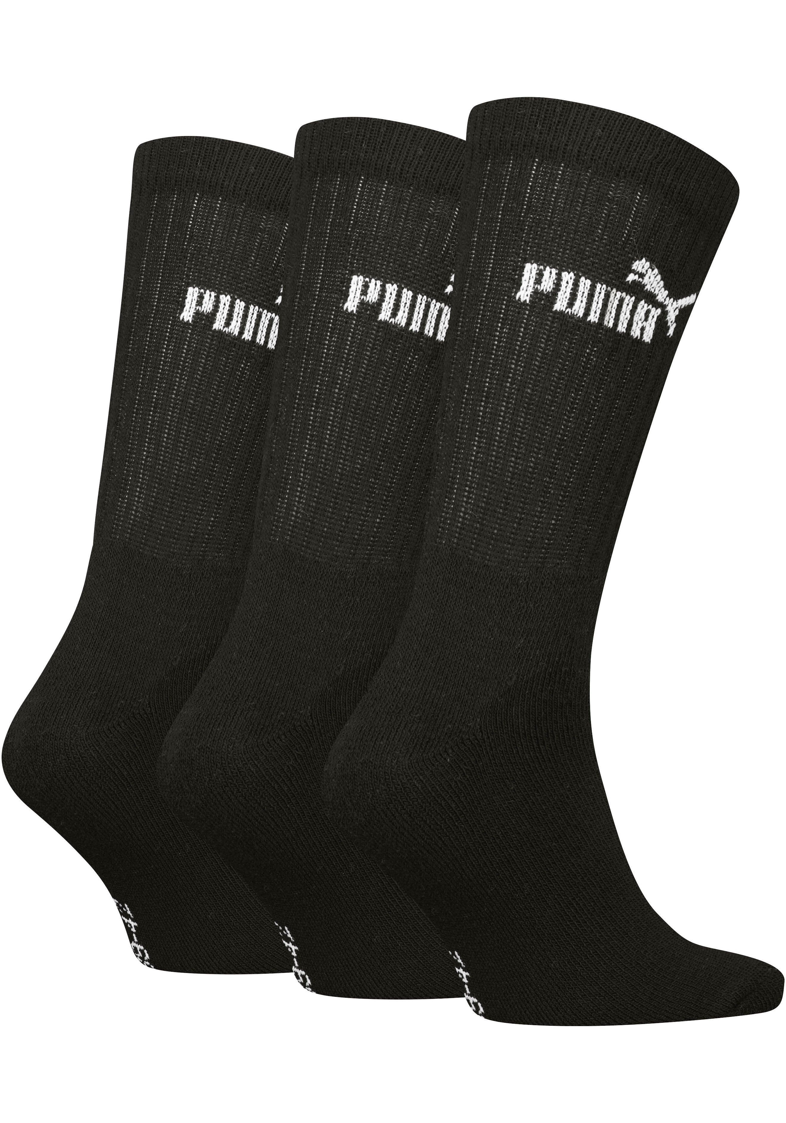 PUMA Freizeitsocken (3-Paar) Atmungsaktiv, feuchtigkeitsregulierend, Stretchanteil