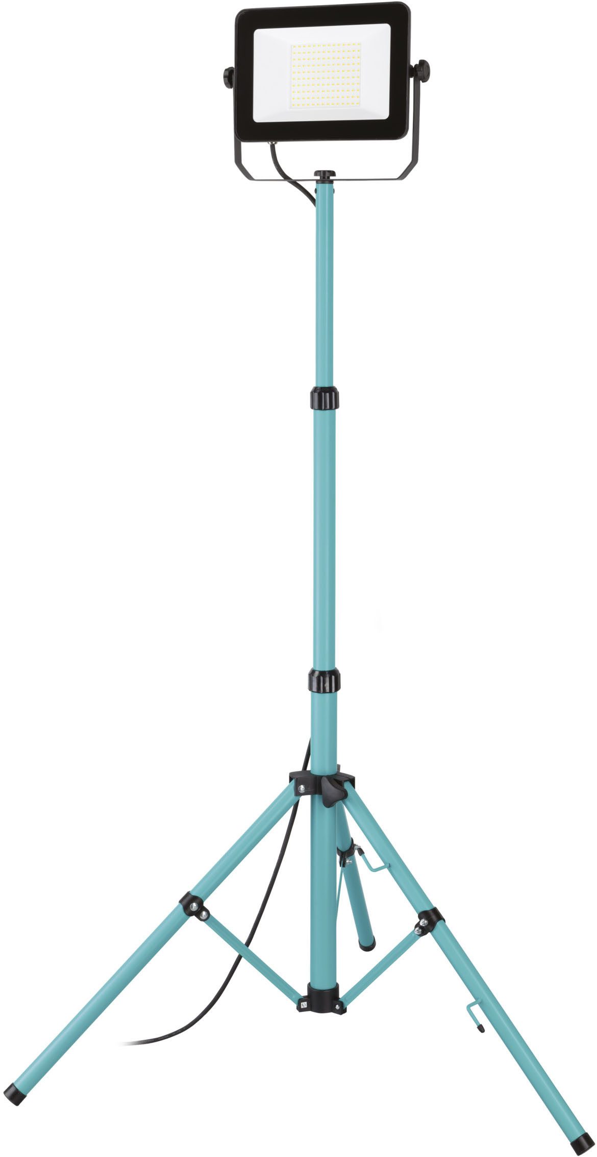 EGLO Deckenstrahler AVELAR Strahler - Alu, Kunststoff - LED - 100W - IP65, LED fest integriert, Neutralweiß, LED Baustrahler, Arbeitsleuchte, Arbeitsscheinwerfer, L75xB68,5xH201cm