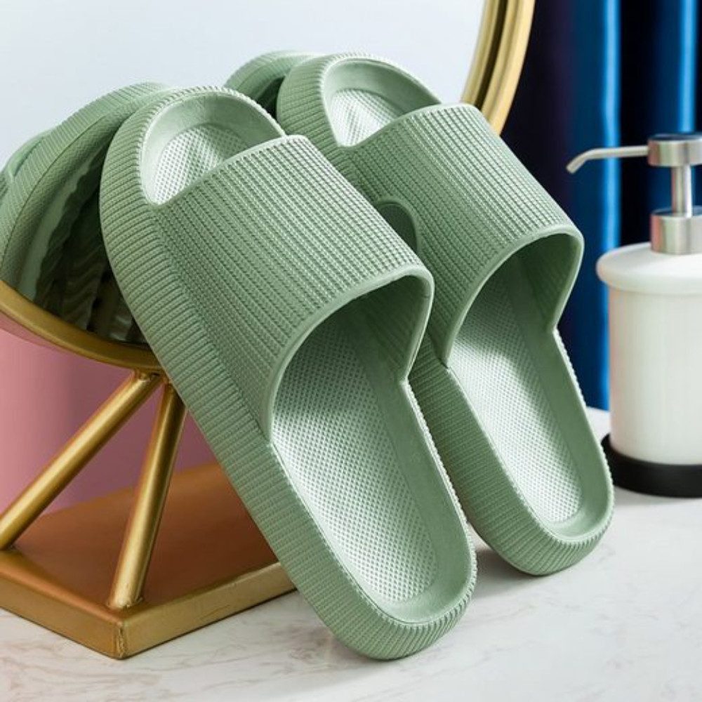 Blusmart Damen Herren Badeschuhe Badepantolette (EVA Rutschfest Pantoletten, Dicke Sohle bequeme) für Badezimmer, Schlafzimmer, Wohnzimmer, Strand, Freizeit