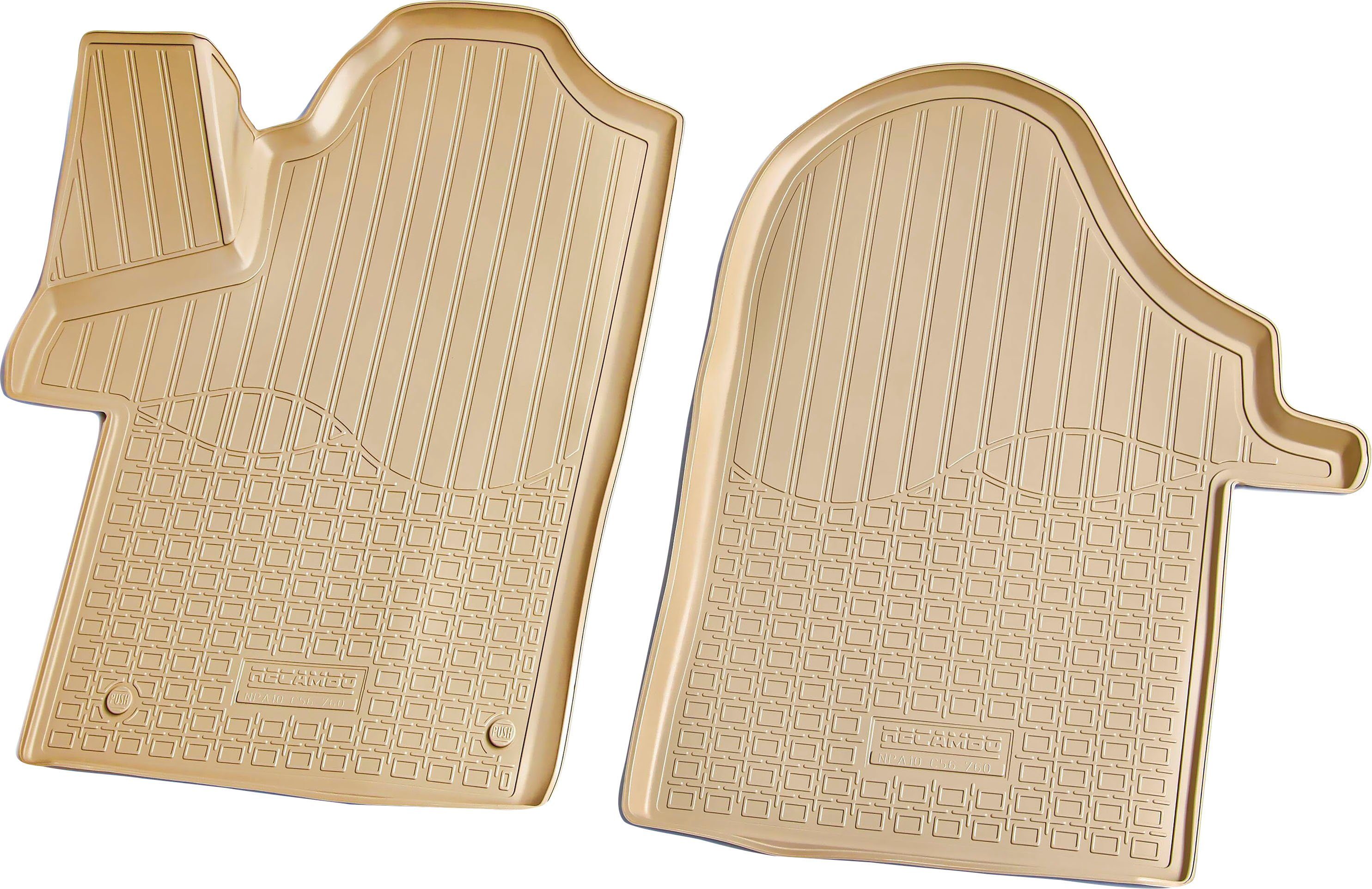 RECAMBO Passform-Fußmatten CustomComforts (2 St), für MERCEDES V-Klasse,  W447 ab 2014 vorne, perfekte Passform, Hohe Gummiqualität (TPE Material) –  längere Lebensdauer der Automatten | Automatten