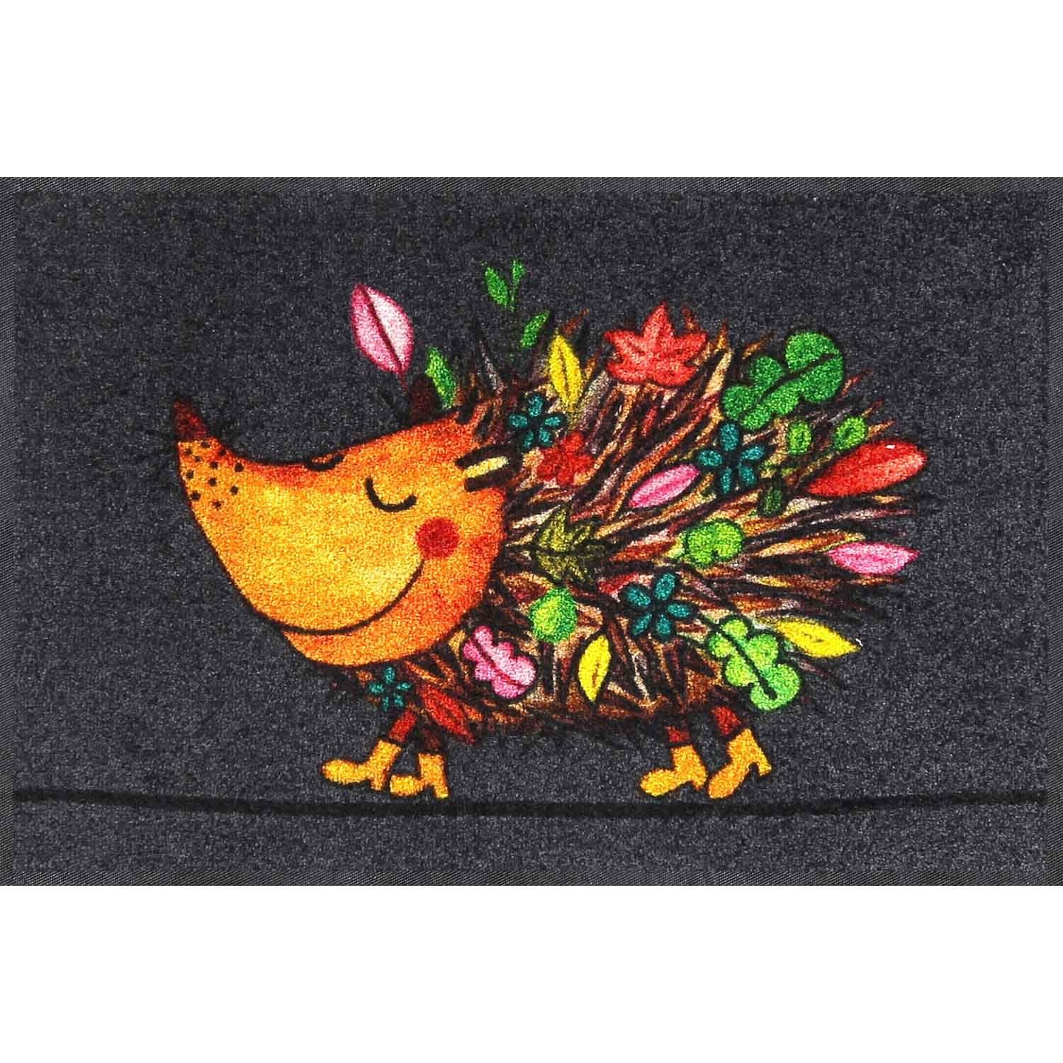 Salonloewe Fußmatte Fußmatte 50x75 Funky Hedgy, Eingangsmatte normal, Höhe: 500 mm