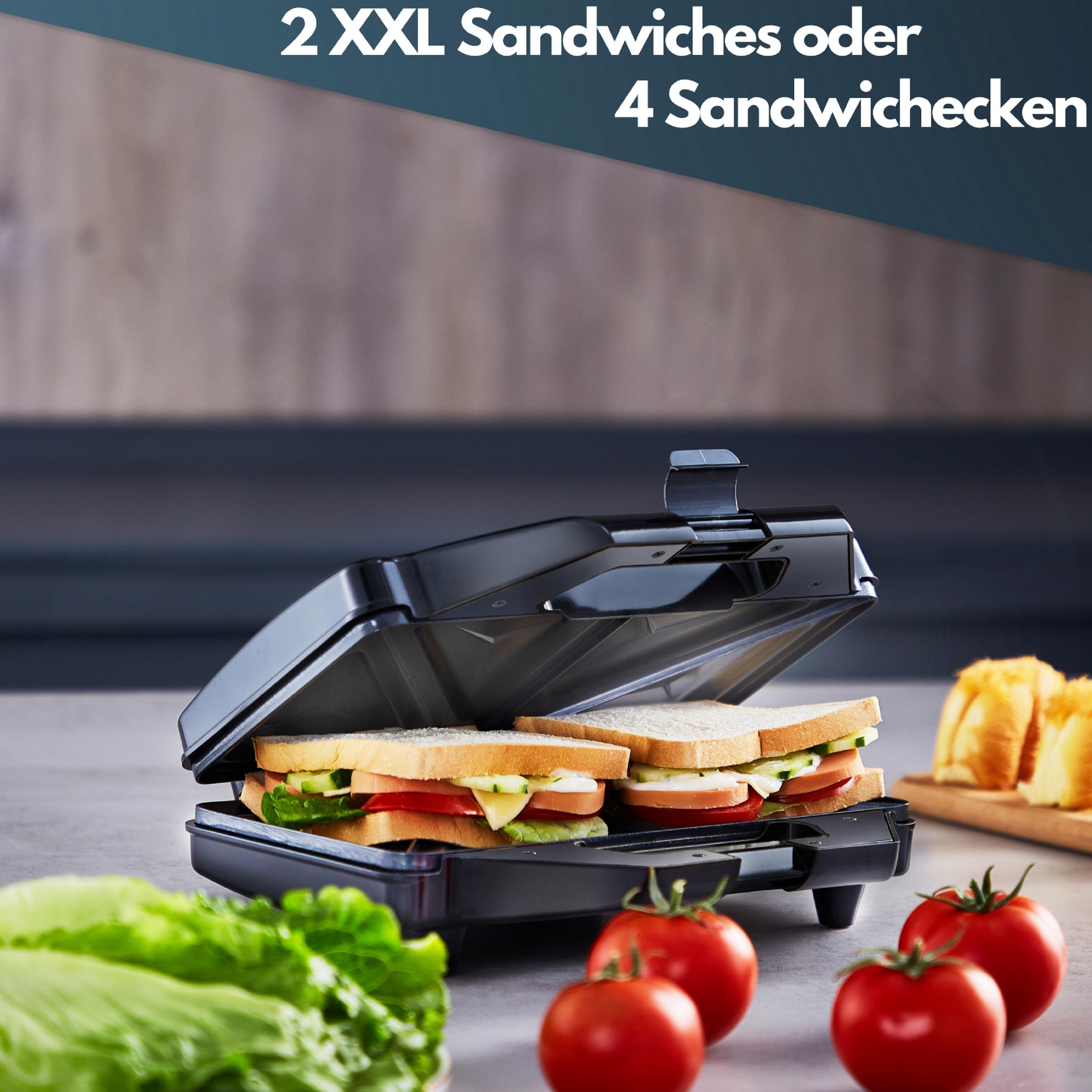 STEINBORG 2-in-1-Sandwichmaker SB-2110, Cool-Touch-Gehäuse, Anti-Haftbeschichtung