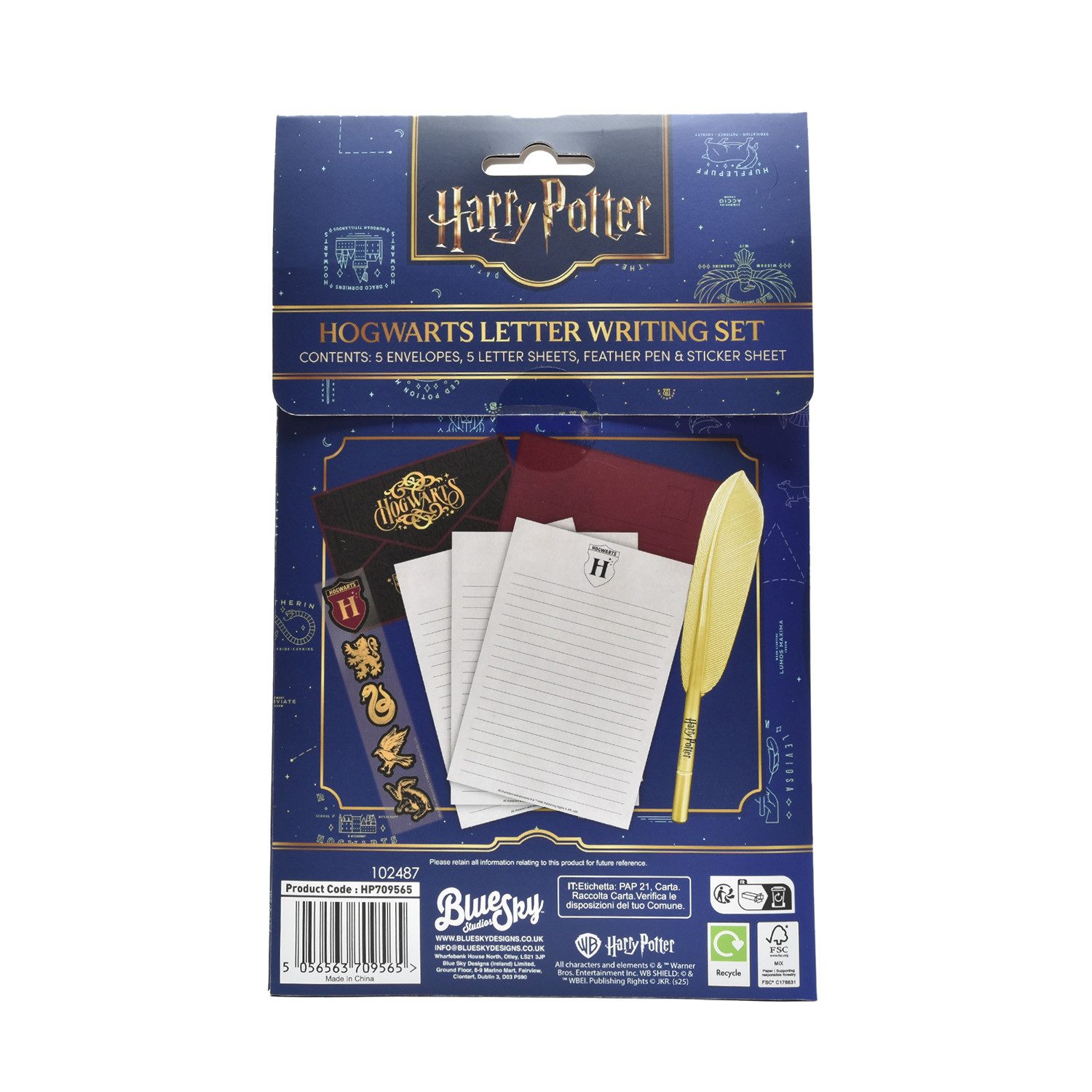 Blue Sky Designs Briefpapier Harry Potter - Briefset inkl. Federstift - Magical Location