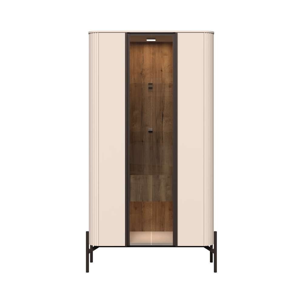 OTTO home Vitrine Rondo, Showcase, Parsol-Sicherheitsglas, integrierte LED-Beleuchtung UV lackiert, Soft Close Funktion, Metallrahmen als Basis des Elements