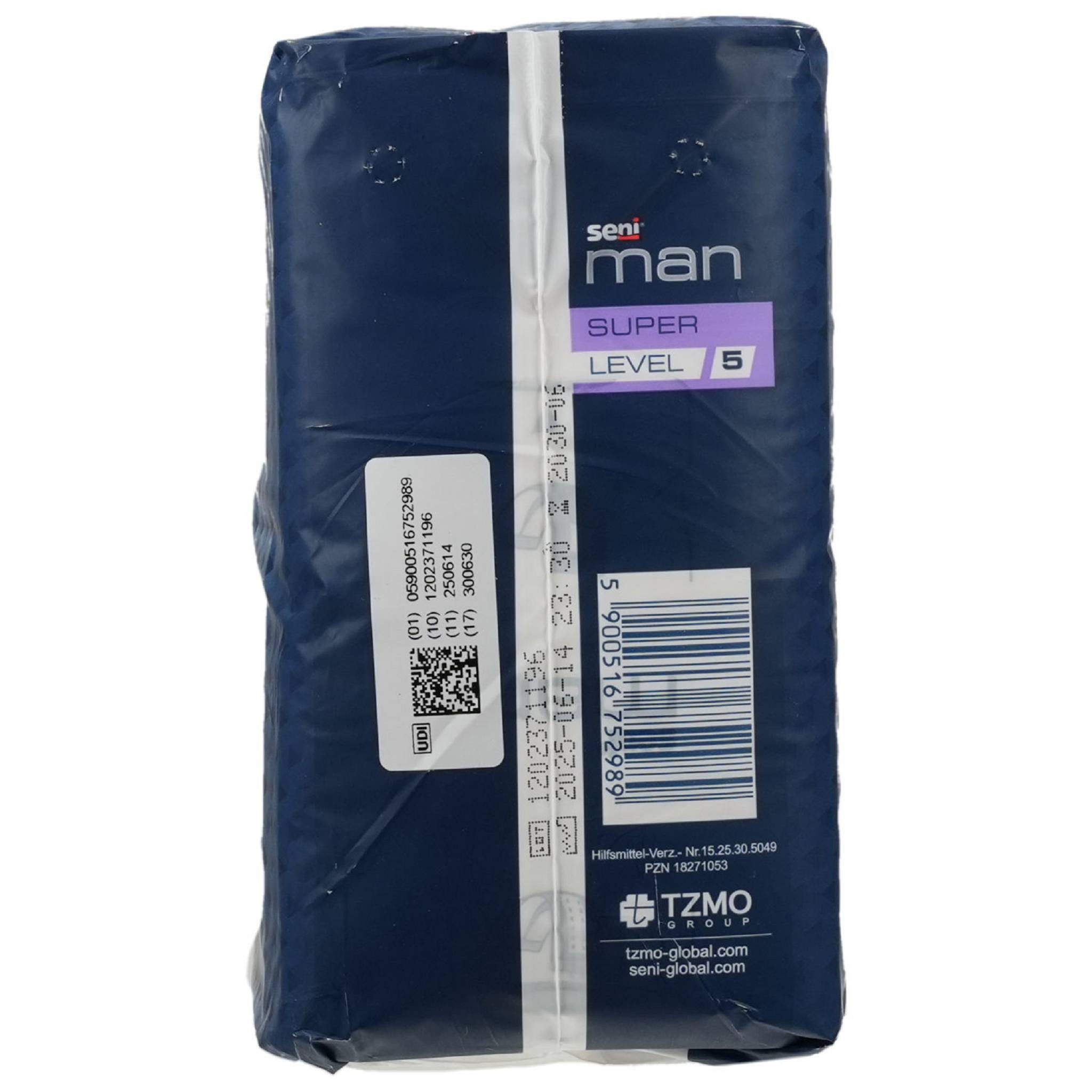 seni Inkontinenz-Einlage SENI Man Inkontinenzeinlage super Level 5 15 Stück