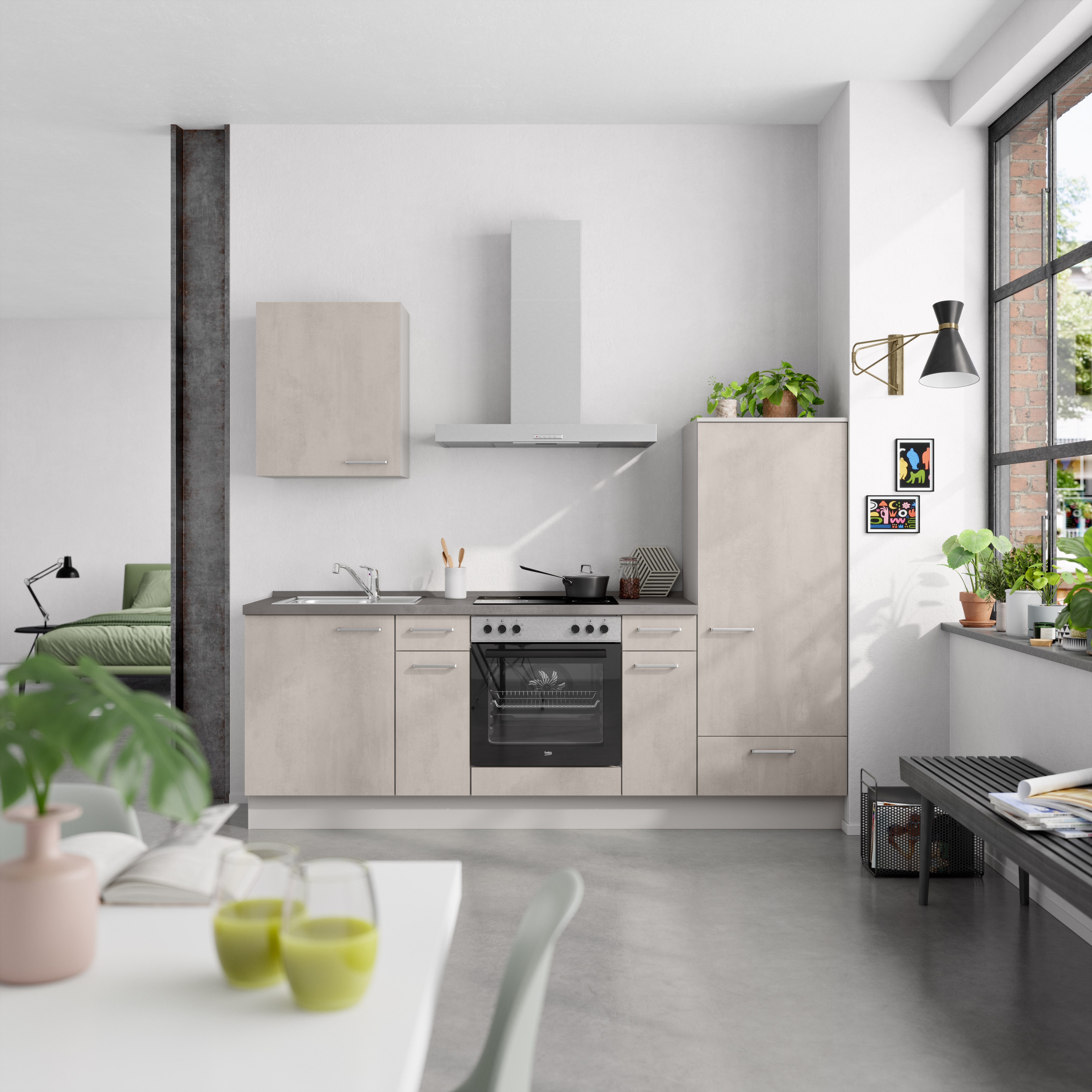nobilia® Küchenzeile "Riva I", NEU: individuell anpassbar mit gratis Profi-Beratung, vormontiert, Breite 240 cm, Ausrichtung wählbar, wahlw. mit E-Geräten