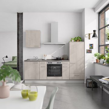 nobilia® Küchenzeile "Riva basic", vormontiert, Ausrichtung wählbar, Breite 240 cm, mit E-Geräten