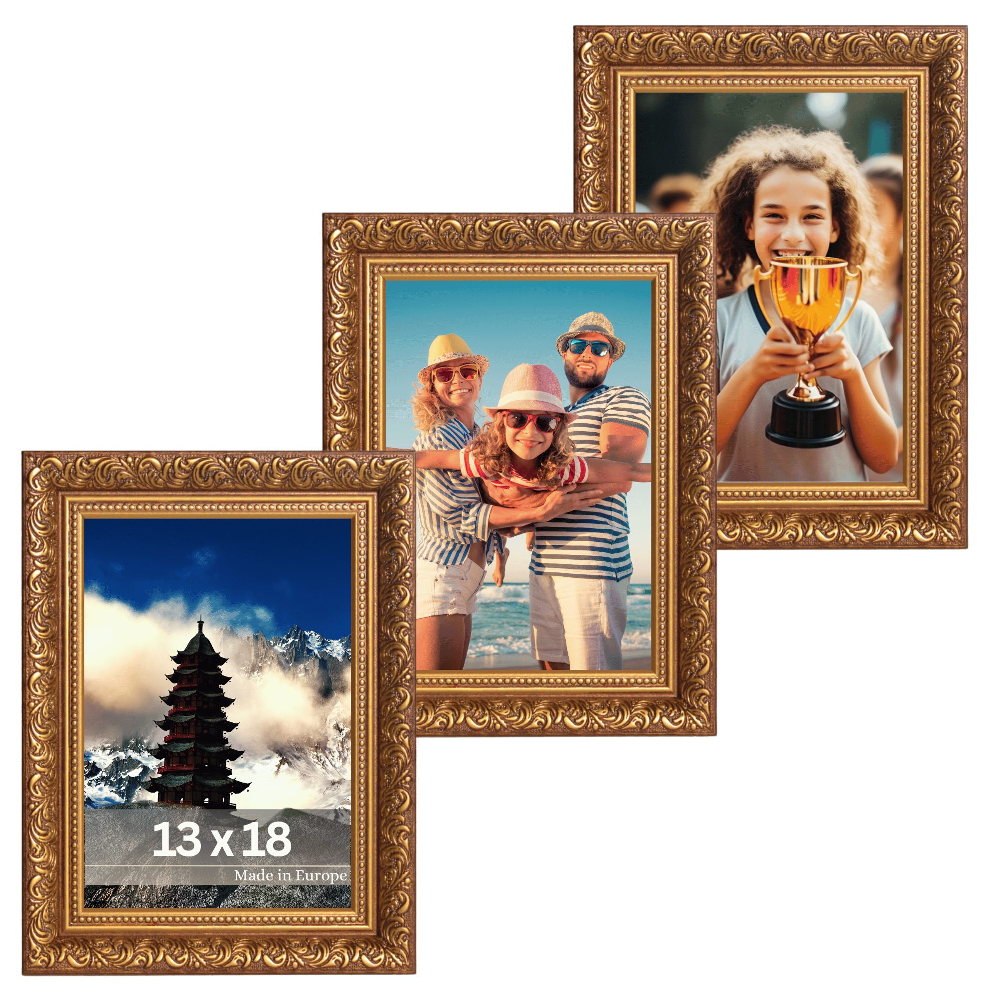 Victor (Zenith) Bilderrahmen Rubens, Bilderrahmen Set Braun Gold 13x18 cm, günstig online kaufen