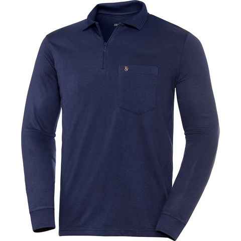 HENSON&HENSON Langarm-Poloshirt superweiches Jersey-Gewebe