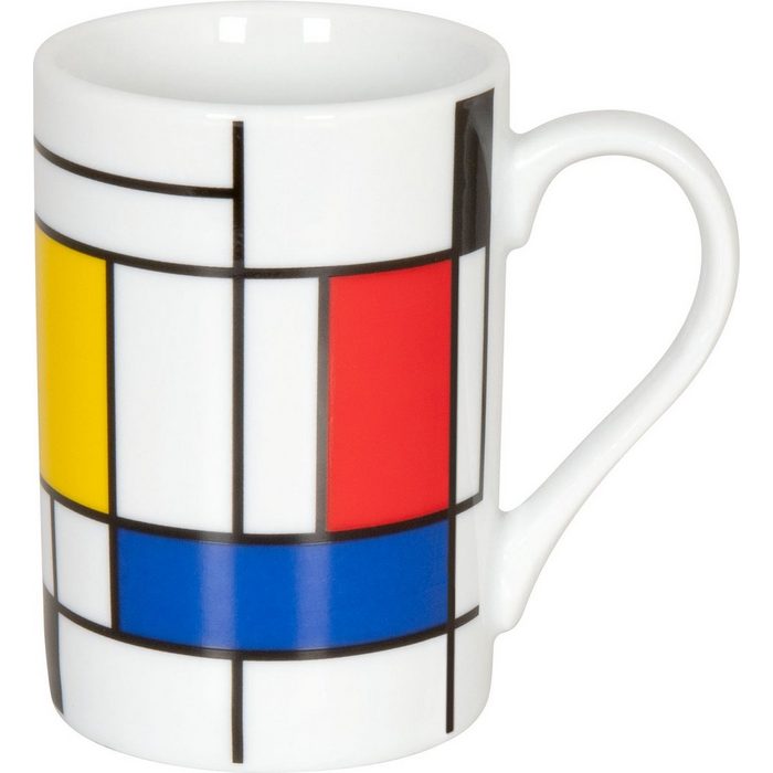Könitz Becher Porzellan Könitz Becher Hommage Mondrian Kaffee-Tasse Teebecher Teetasse