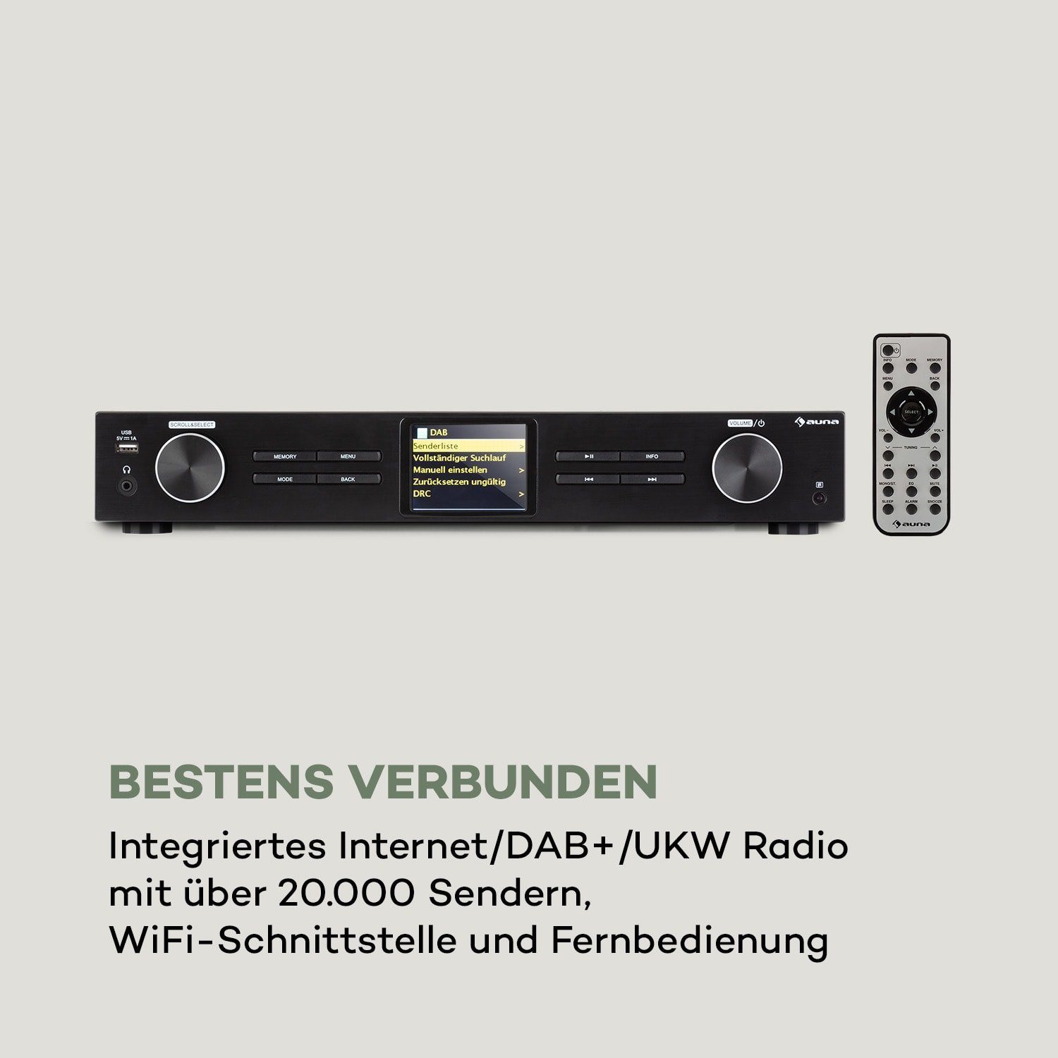 Schwarz Radio W) BT 10 iTuner 320 Auna (DAB+,