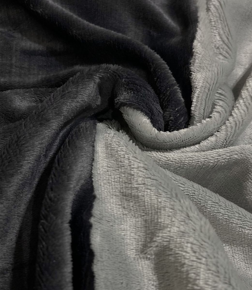 Leonado Vicenti Bettwäsche 4 tlg Winter Wende Plüsch Thermo Fleece Warm Bettwäsche 135x200 Grau, Fleece, 4 teilig – Bild 4 von 4