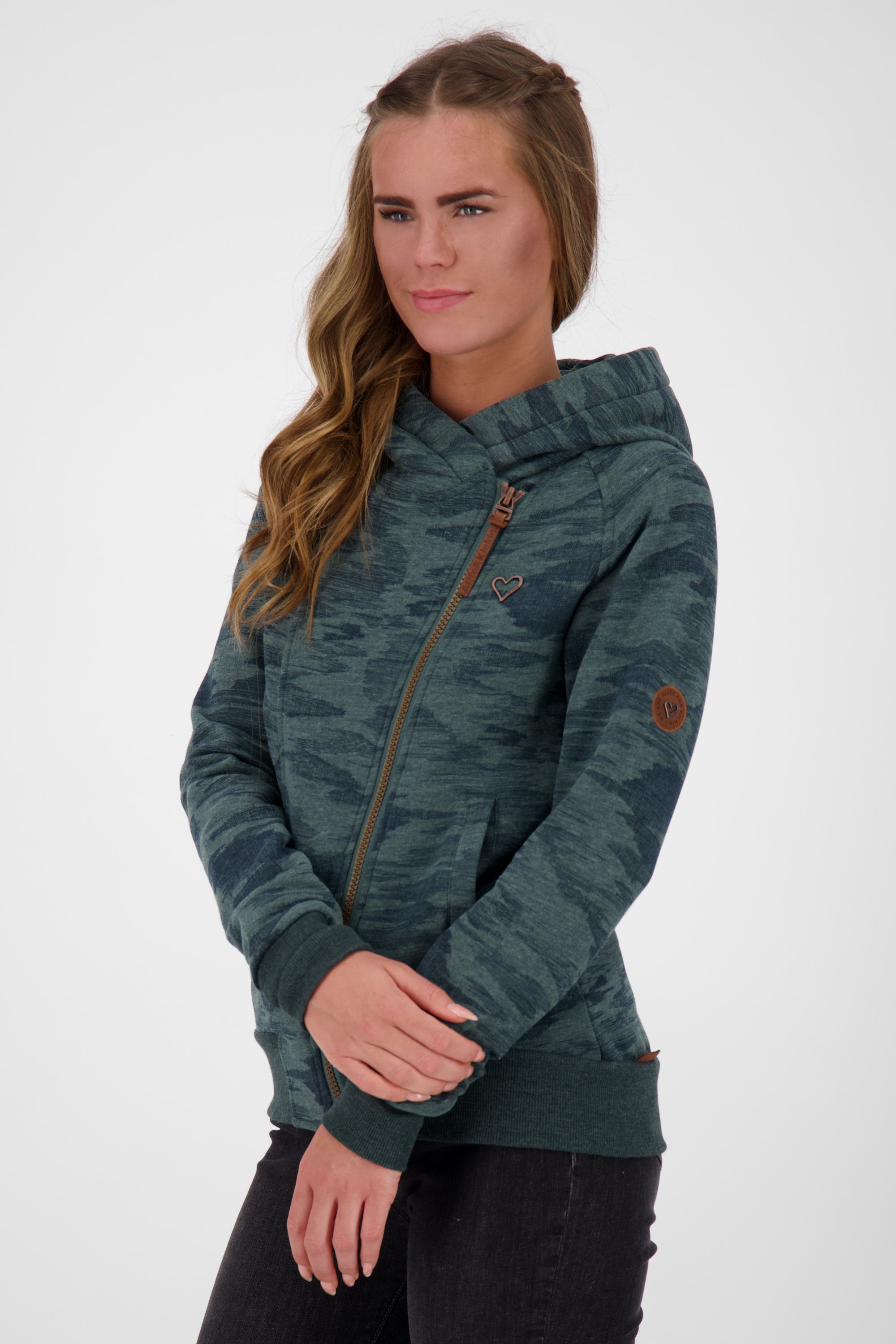 Kapuzensweatjacke SnakecharmerAK Sweatjacket & Sweatjacke dark Alife B melange Kapuzensweatjacke, Damen Kickin forest