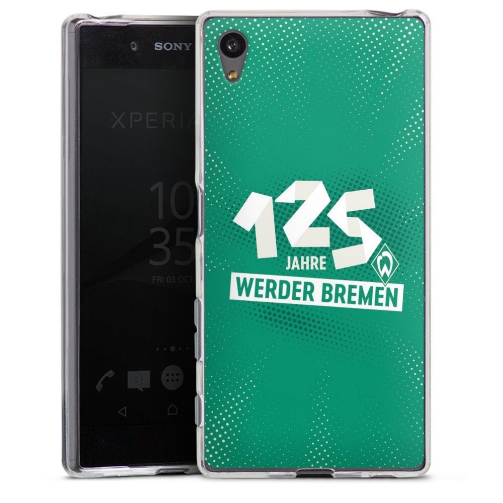 DeinDesign Handyhülle 125 Jahre Werder Bremen Offizielles Lizenzprodukt, Sony Xperia Z5 Silikon Hülle Bumper Case Handy Schutzhülle
