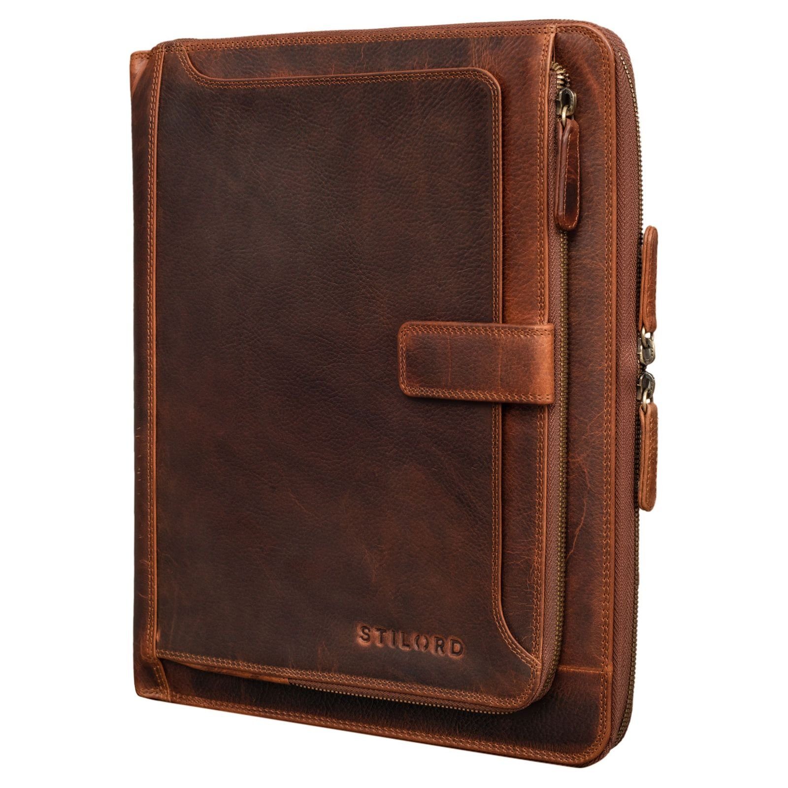 STILORD Konferenzmappe "Colby" Konferenzmappe A4 mit Ringbuch Leder günstig online kaufen