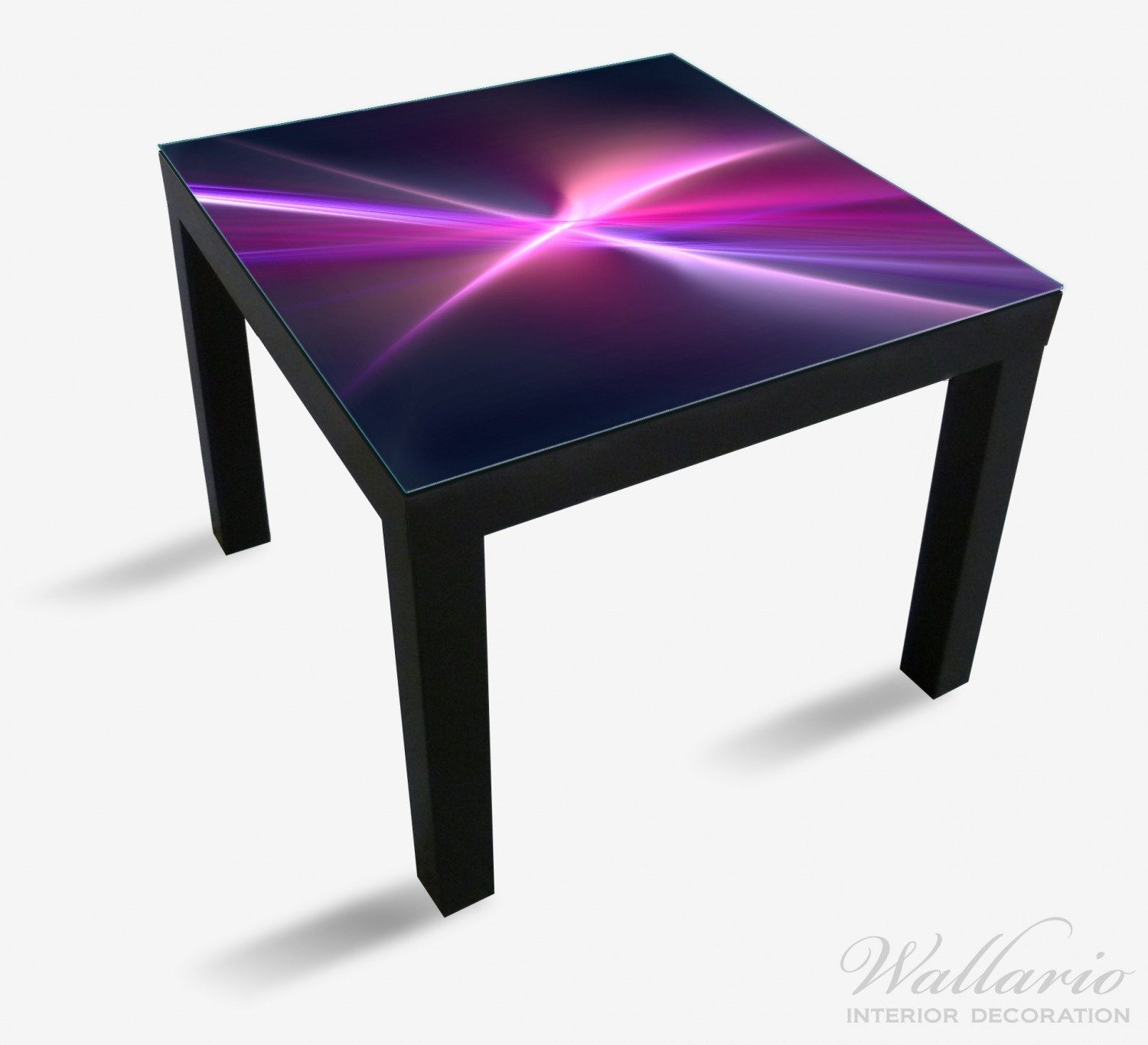 Linien geeignet und Lack Abstrakte für schwarz (1 Formen Wallario St), lila weiß pink Tischplatte Tisch Ikea