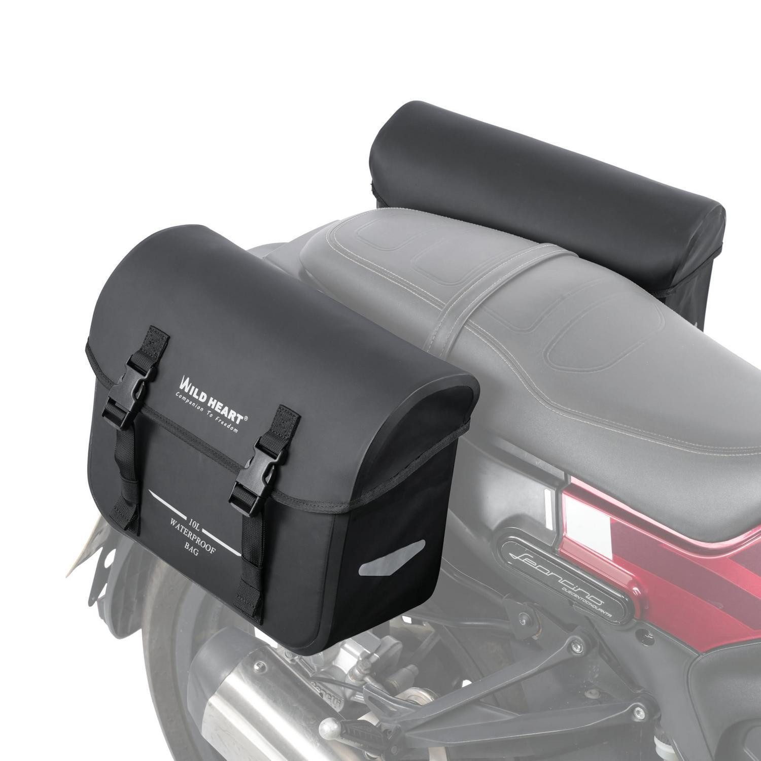 LuxusKollektion Satteltasche Motorradsatteltaschen wasserdicht 20L 2x10L Retro