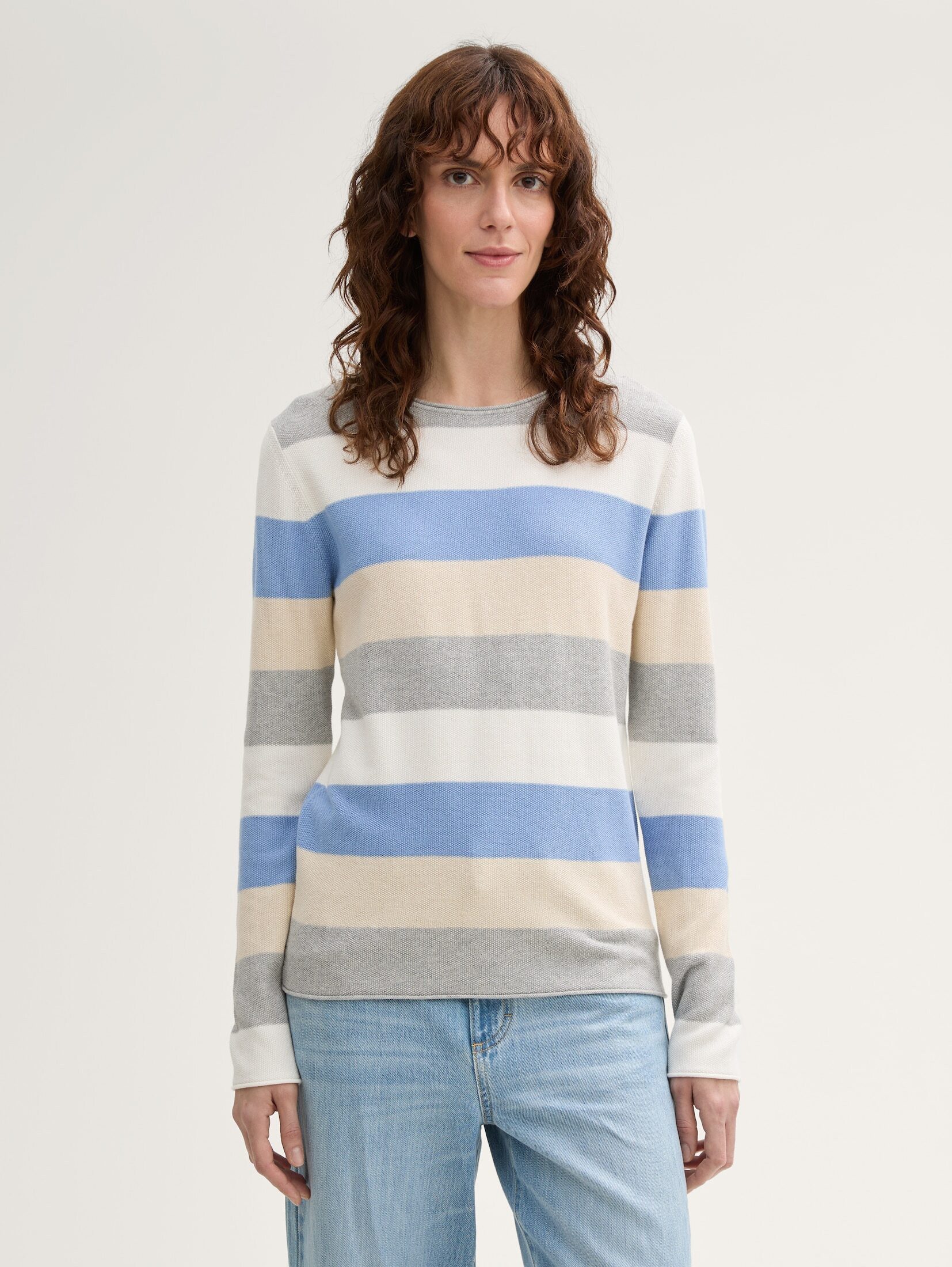 TOM TAILOR Strickpullover Pullover & Strickjacken Strickpullover mit Rundha günstig online kaufen