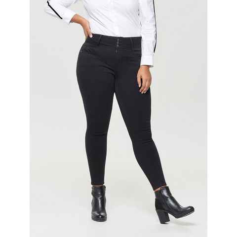 ONLY CARMAKOMA Skinny-fit-Jeans Skinny Stretch Jeans Curvy Plus Size Denim CARANNA Übergröße (1-tlg) 3914 in Schwarz