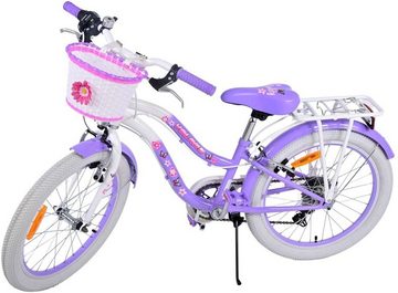 Volare Kinderfahrrad 20 ZOLL Kinder Mädchen Fahrrad Kinderfahrrad Rad LOVELY 7 Gänge 22125, 7 Gang Shimano, Kettenschaltung, 7 Gänge, Korb, Seitenständer, Gepäckträger