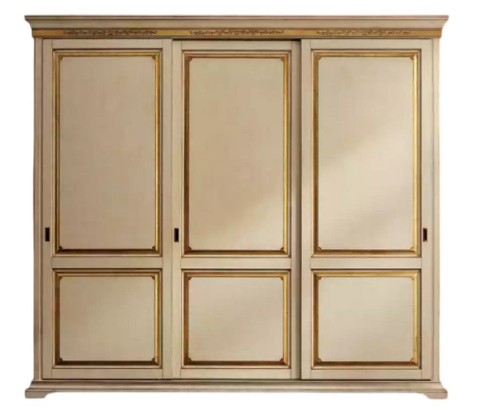 Xlmoebel Drehtürenschrank Beiger Holzschrank für Schlafzimmer mit elegantem Design (1-St., Kleiderschrank) Hergestellt in Europa