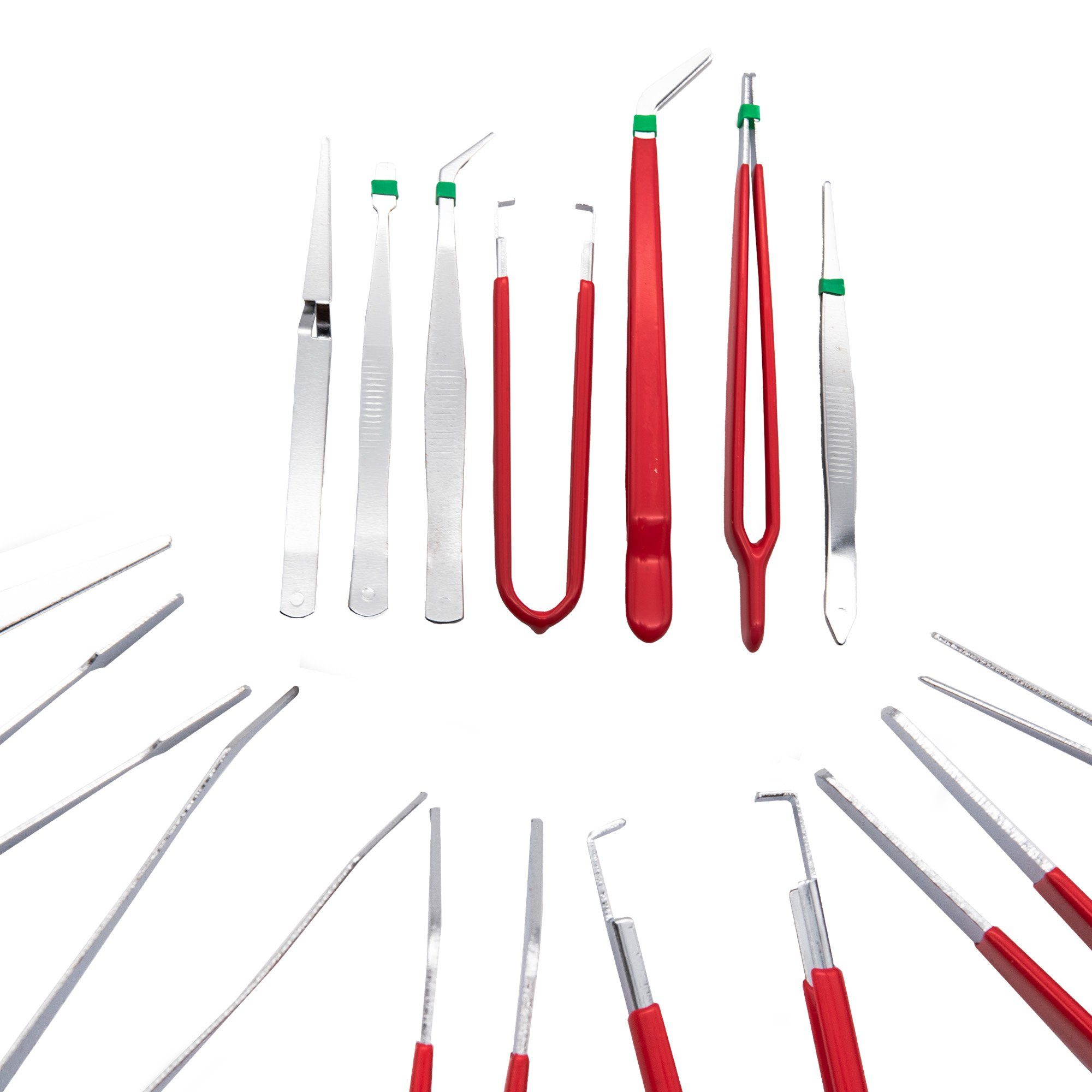 TSB Werk Pinzette 7 tlg Pinzetten Set Feinmechaniker Präzision, 7-tlg., Modelbau, Hobby, Basteln, Werkzeug, Set