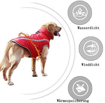 GelldG Hundejacke Wasserdichter Hundemantel Winter Warme Jacke Winddichte