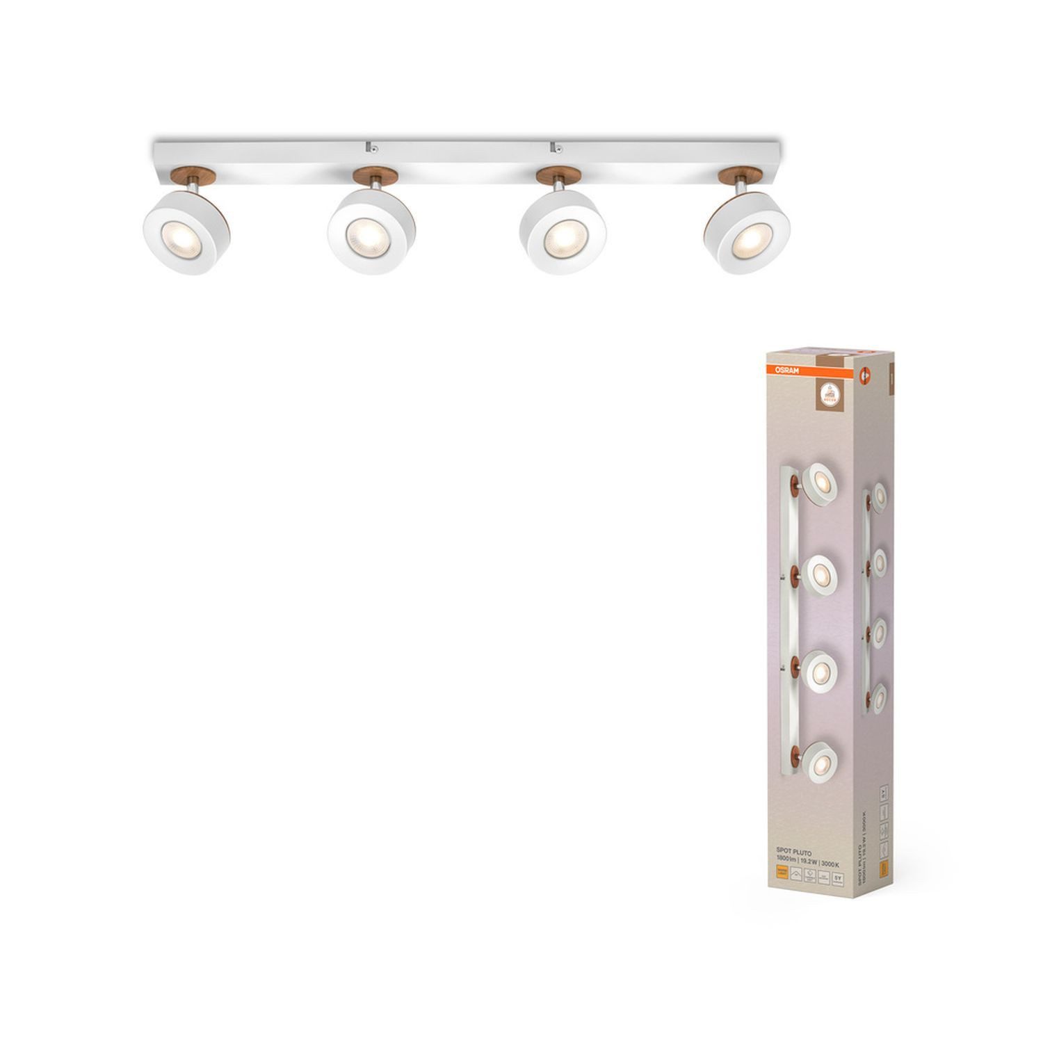 Licht-Erlebnisse Deckenstrahler ELUNIS, LED fest integriert, Warmweiß, LED verstellbar länglich 3000 K 1250 lm Modern
