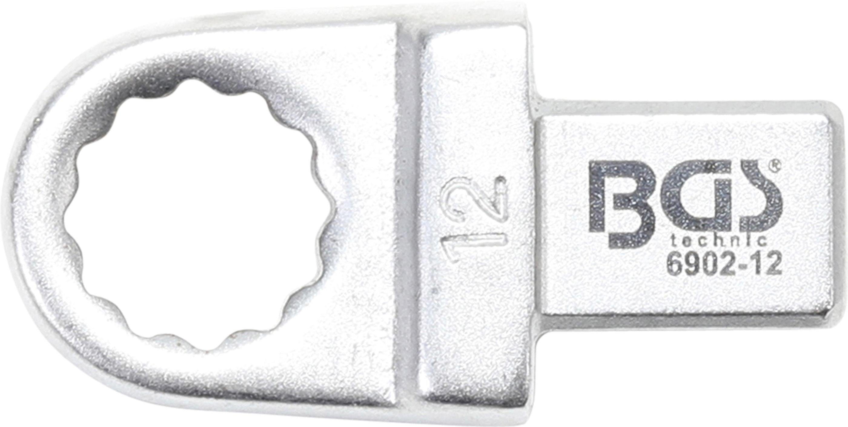 BGS technic Ausstechform Einsteck-Ringschlüssel, 12 mm, Aufnahme 9 x 12 mm
