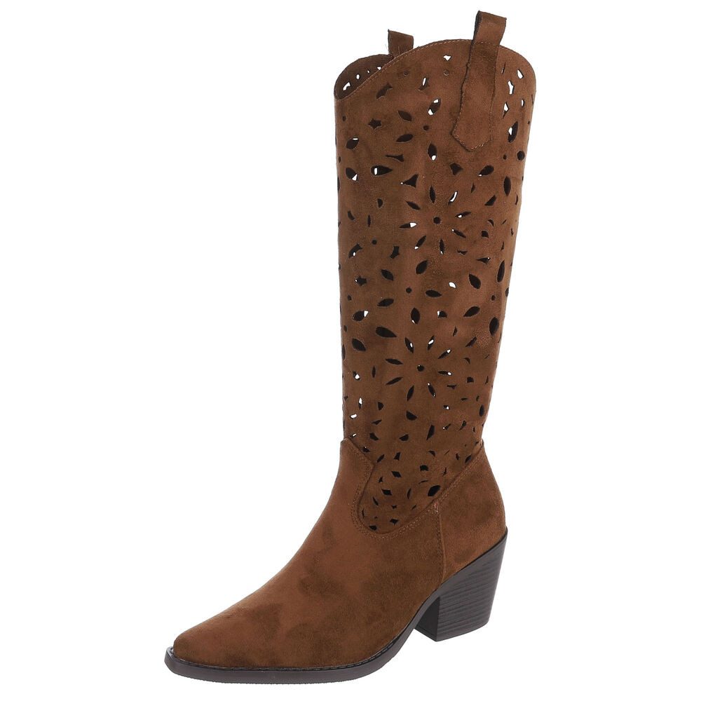 Ital-Design Stilvolle Stiefel mit Aussparungen für Damen, ideal für Frühjah günstig online kaufen
