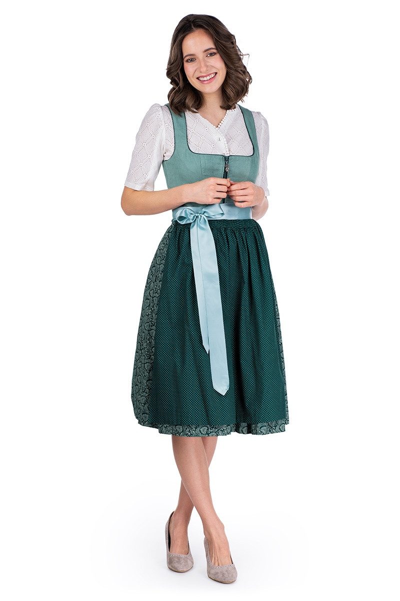 MarJo Dirndl Cord Dirndl 2tlg. - CONNY - flaschengrün – Bild 4 von 5