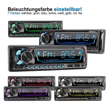 XOMAX XM-R282 Autoradio mit Bluetooth, 2x USB, SD, AUX IN, 1 DIN Autoradio