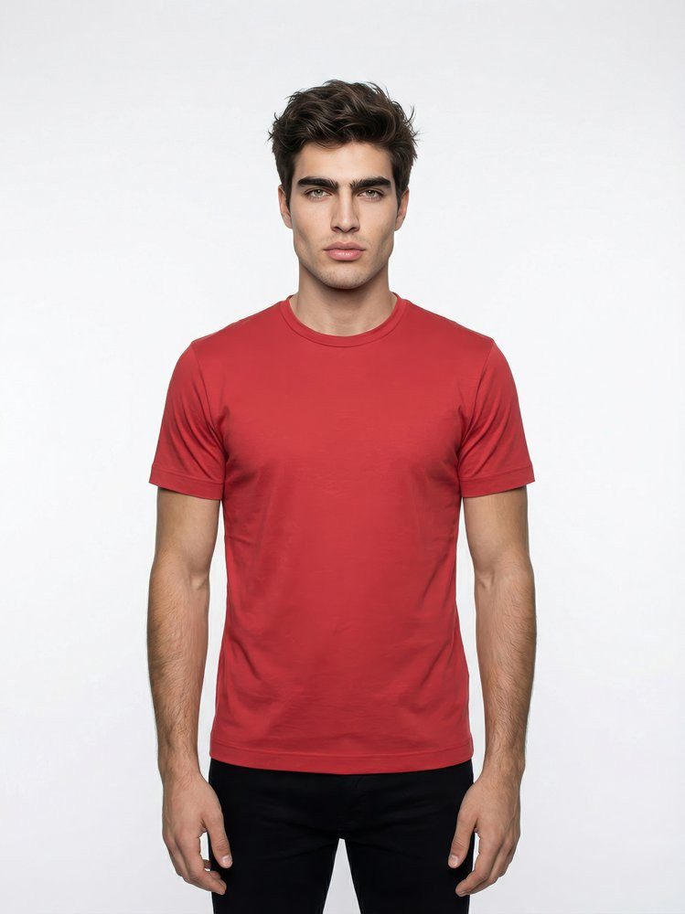 DESOTO T-Shirt Jersey T-Shirt Rundhalsausschnitt halbarm Mit Rundhalsausschnitt, Strech-Qualität
