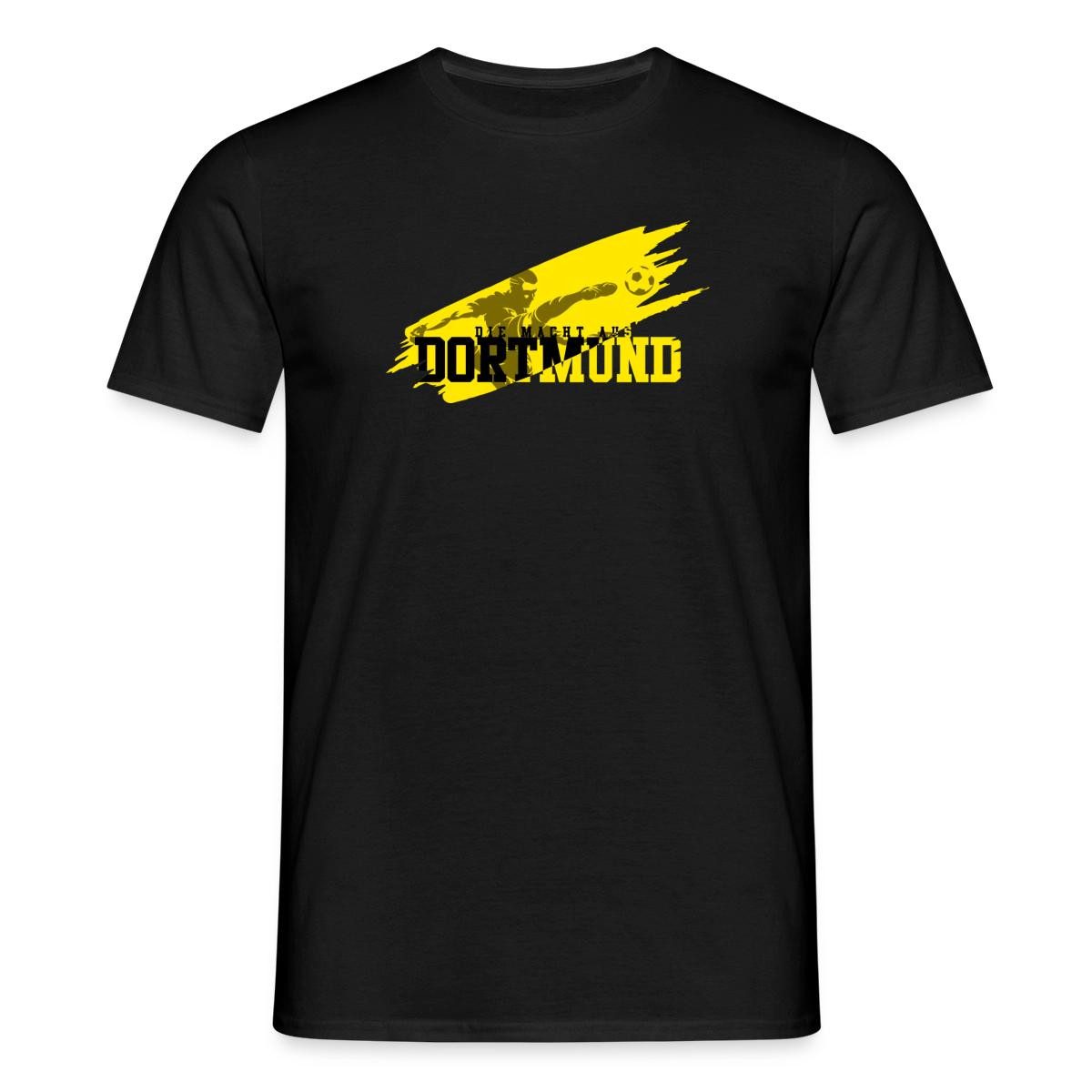 Spreadshirt T-Shirt Die Macht Aus Dortmund Schwarz-Gelb Fußball Fan Männer T-Shirt (1-tlg)