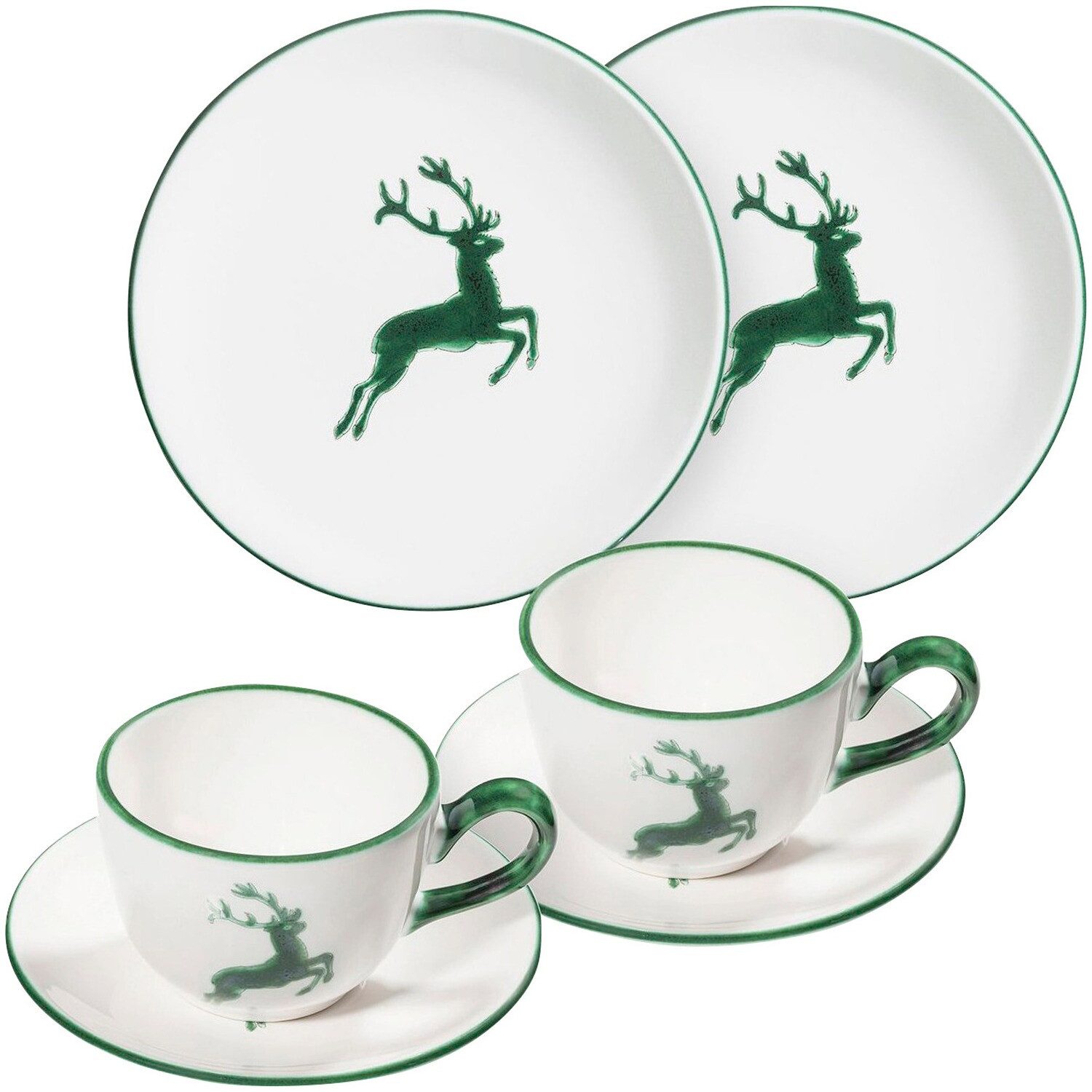 Gmundner Keramik Kaffeeservice Breakfast for two Classic, Keramik
